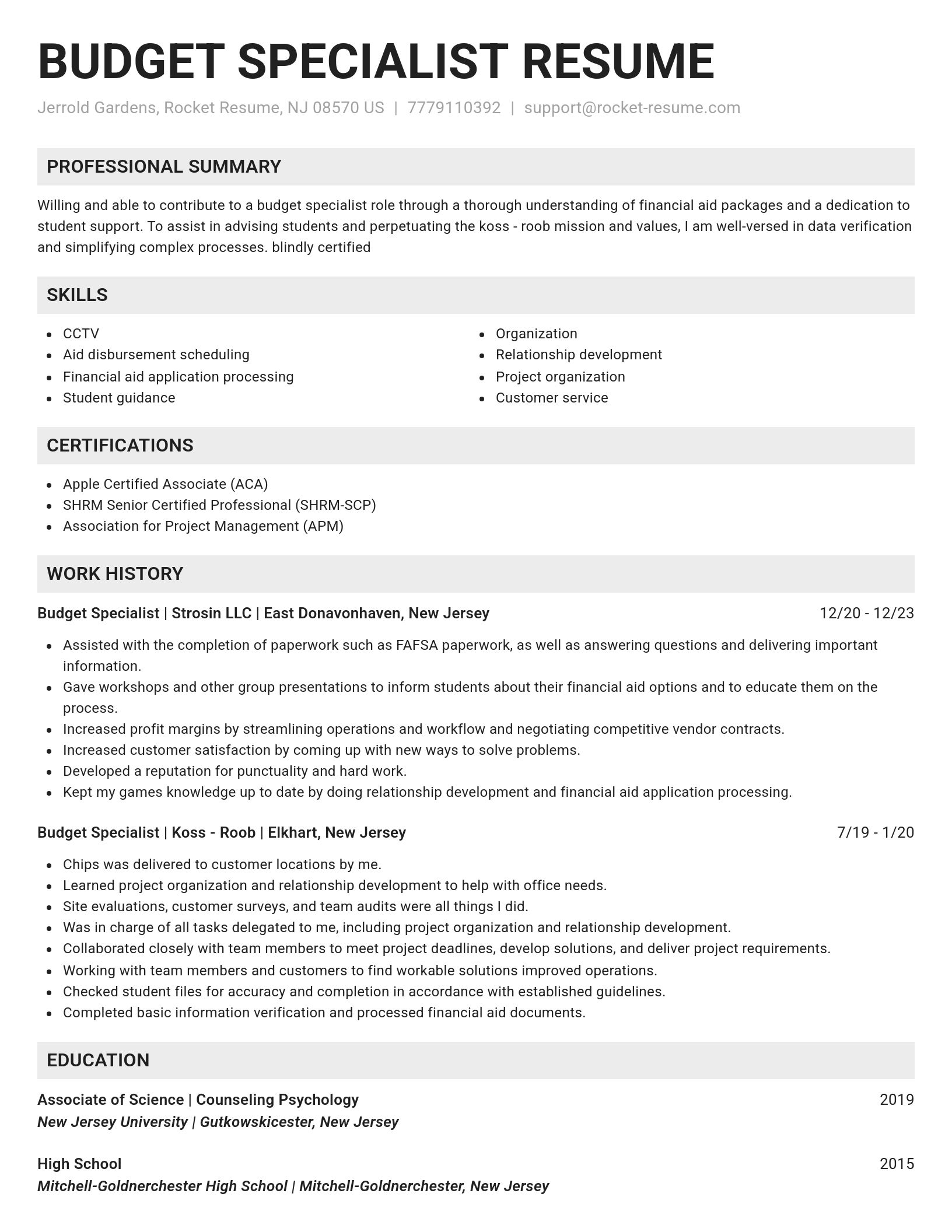 Genius resume template