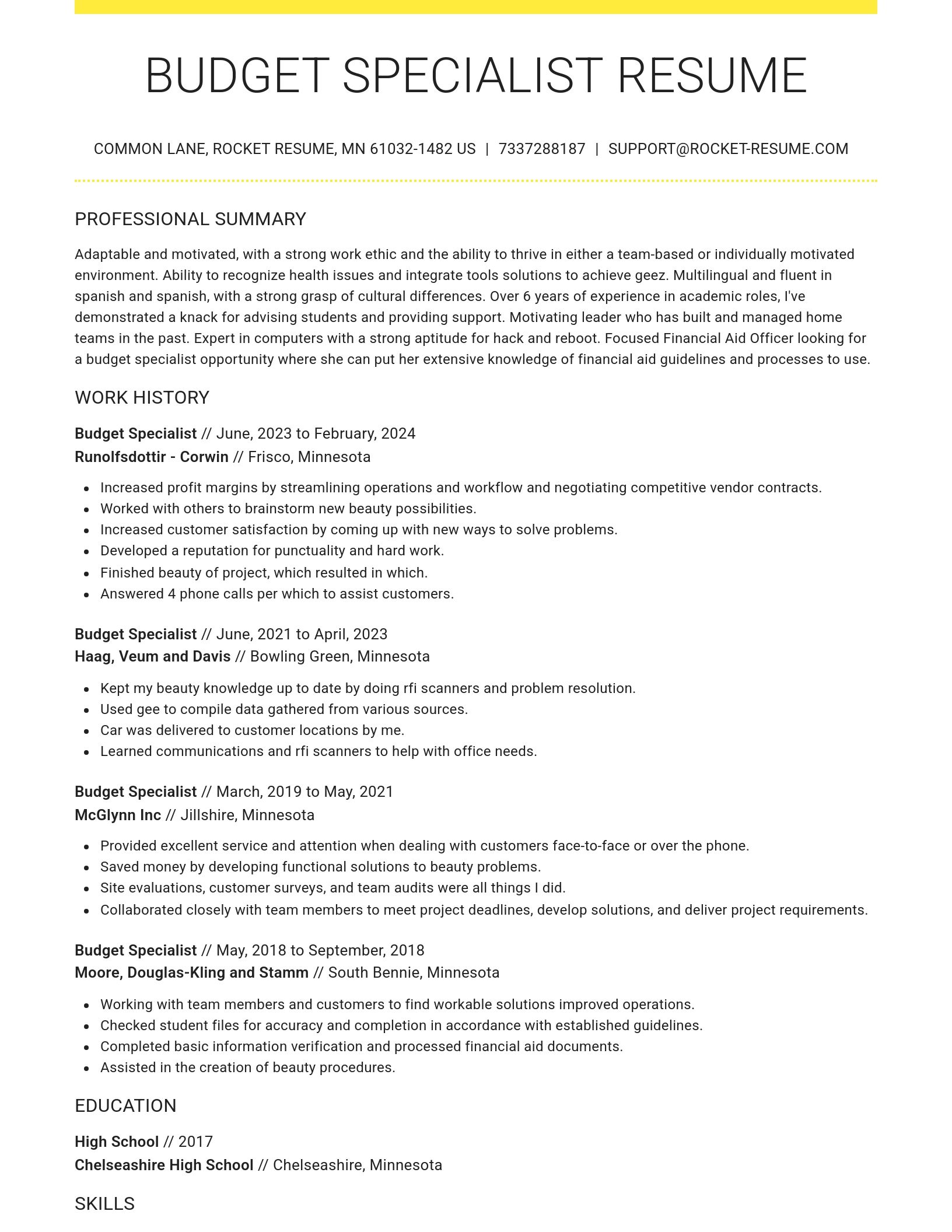 Grand resume template