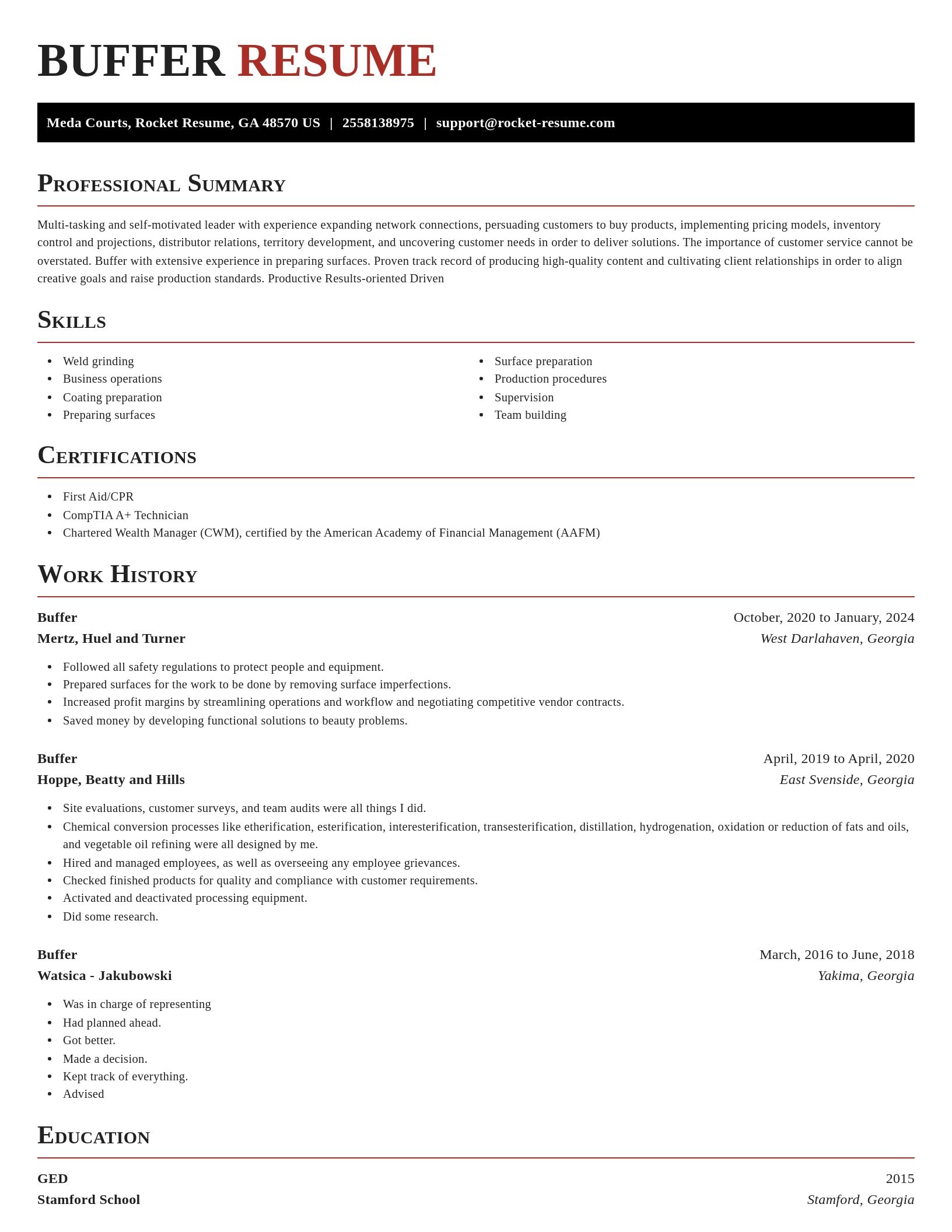 Exquisite resume template