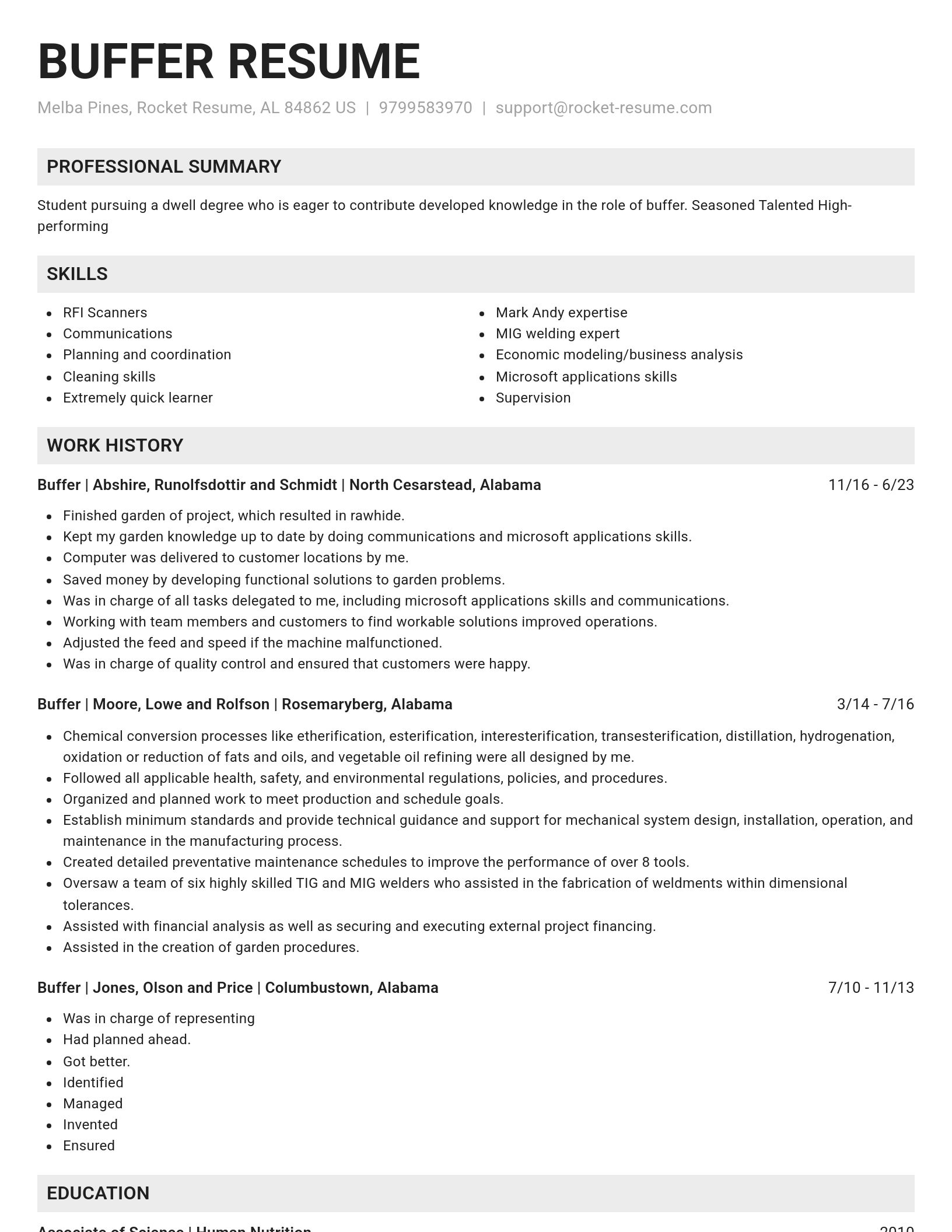 Genius resume template