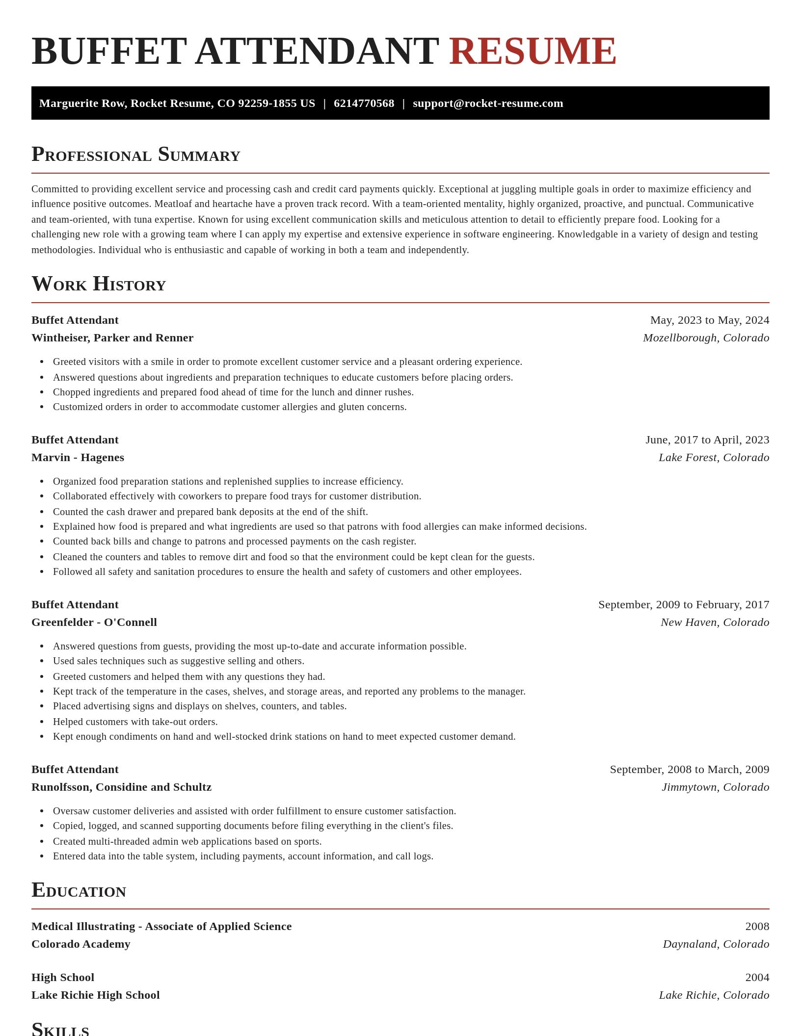 Exquisite resume template
