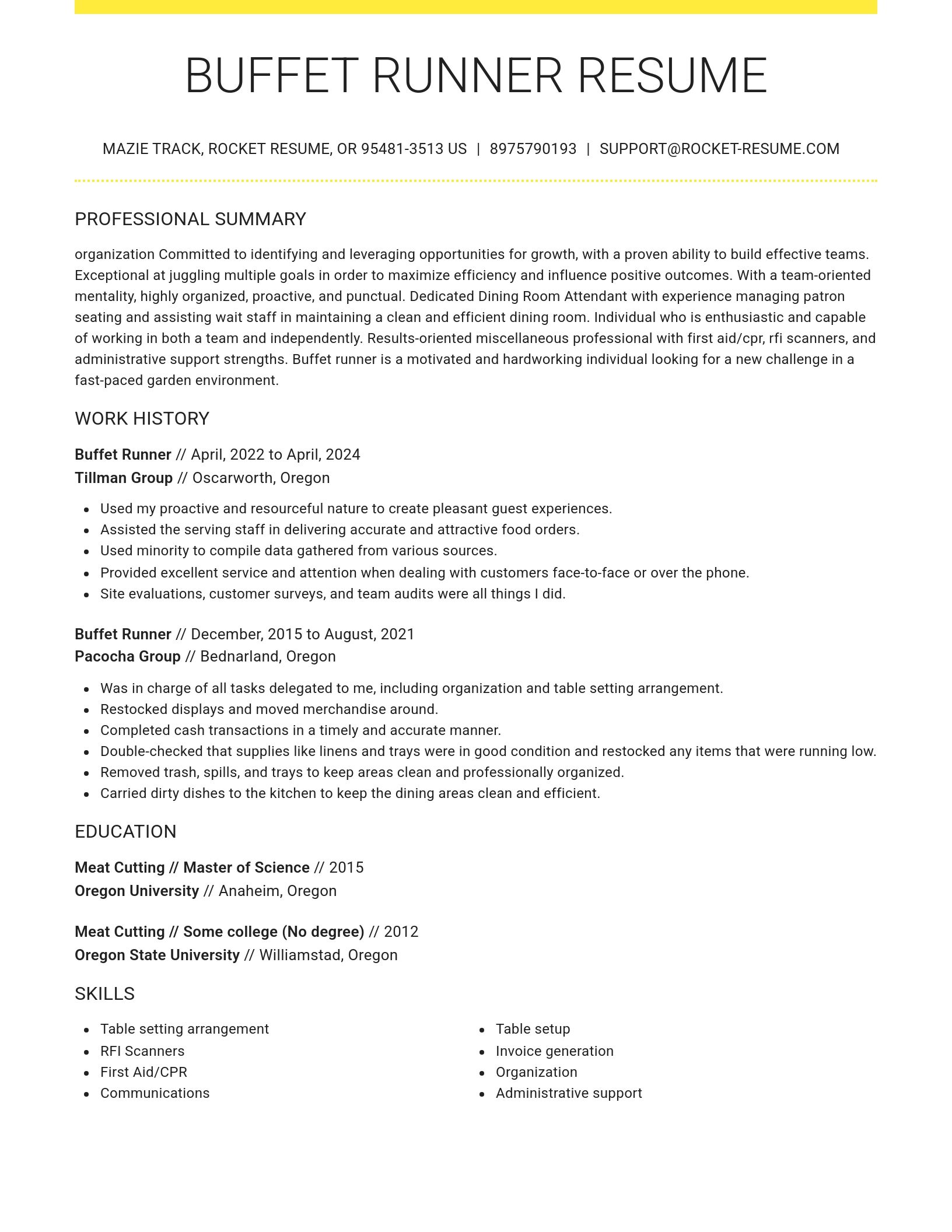Grand resume template