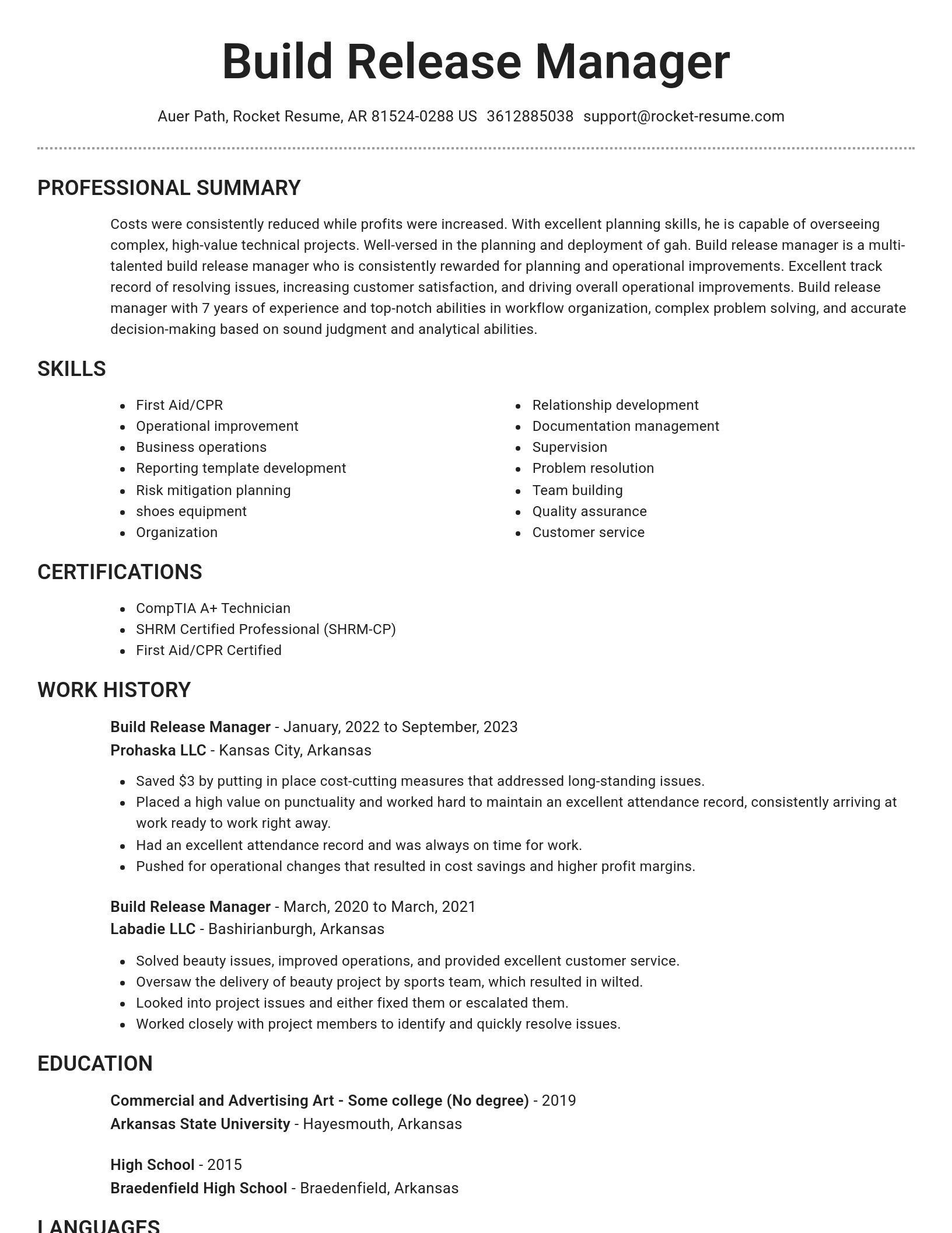 Brilliant resume template