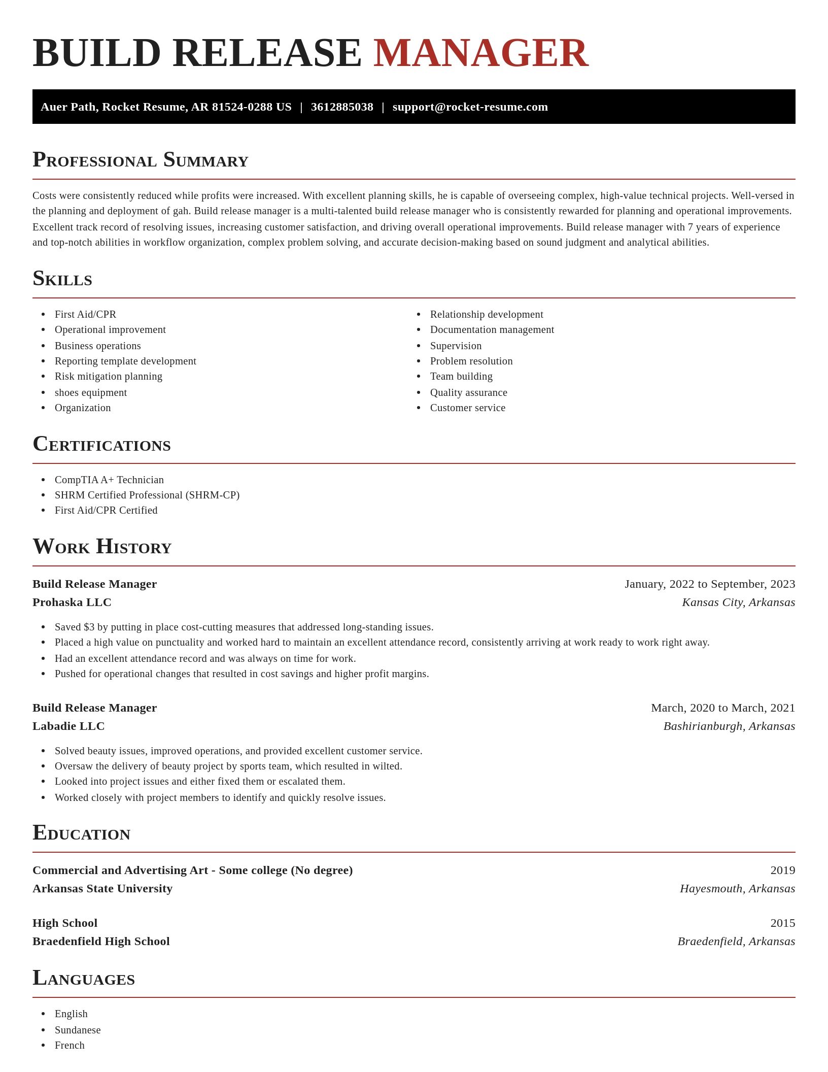 Exquisite resume template