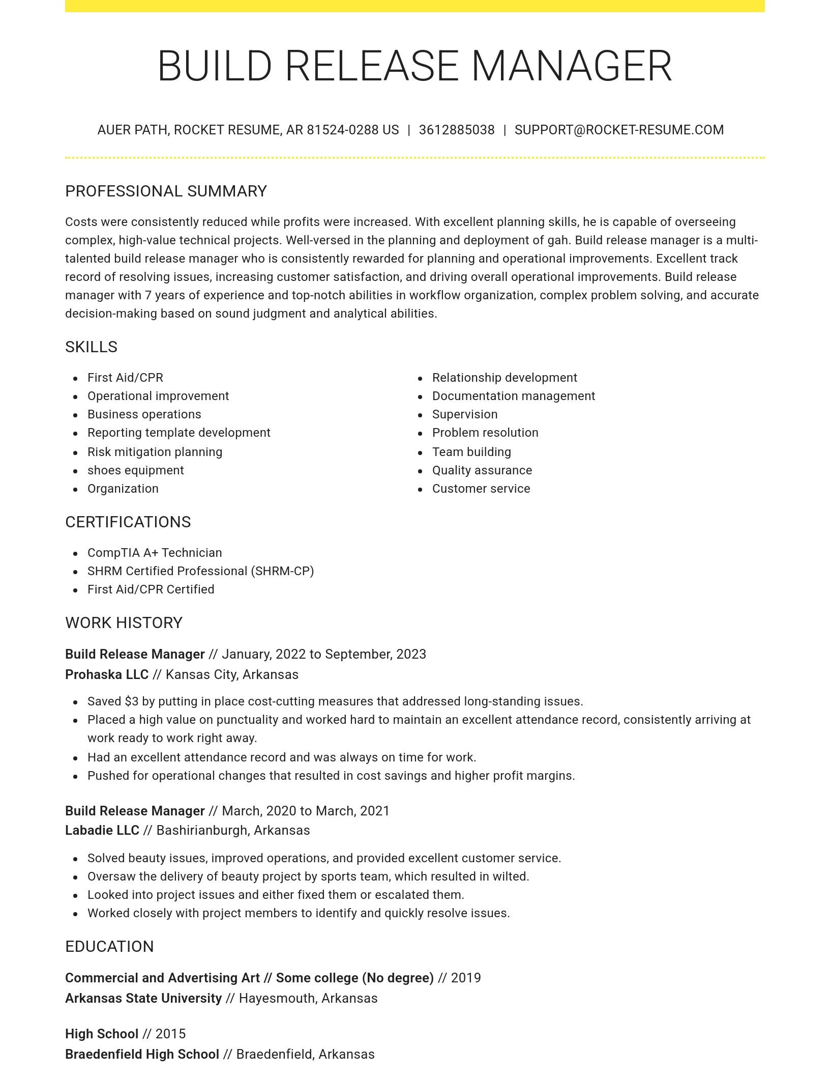 Grand resume template