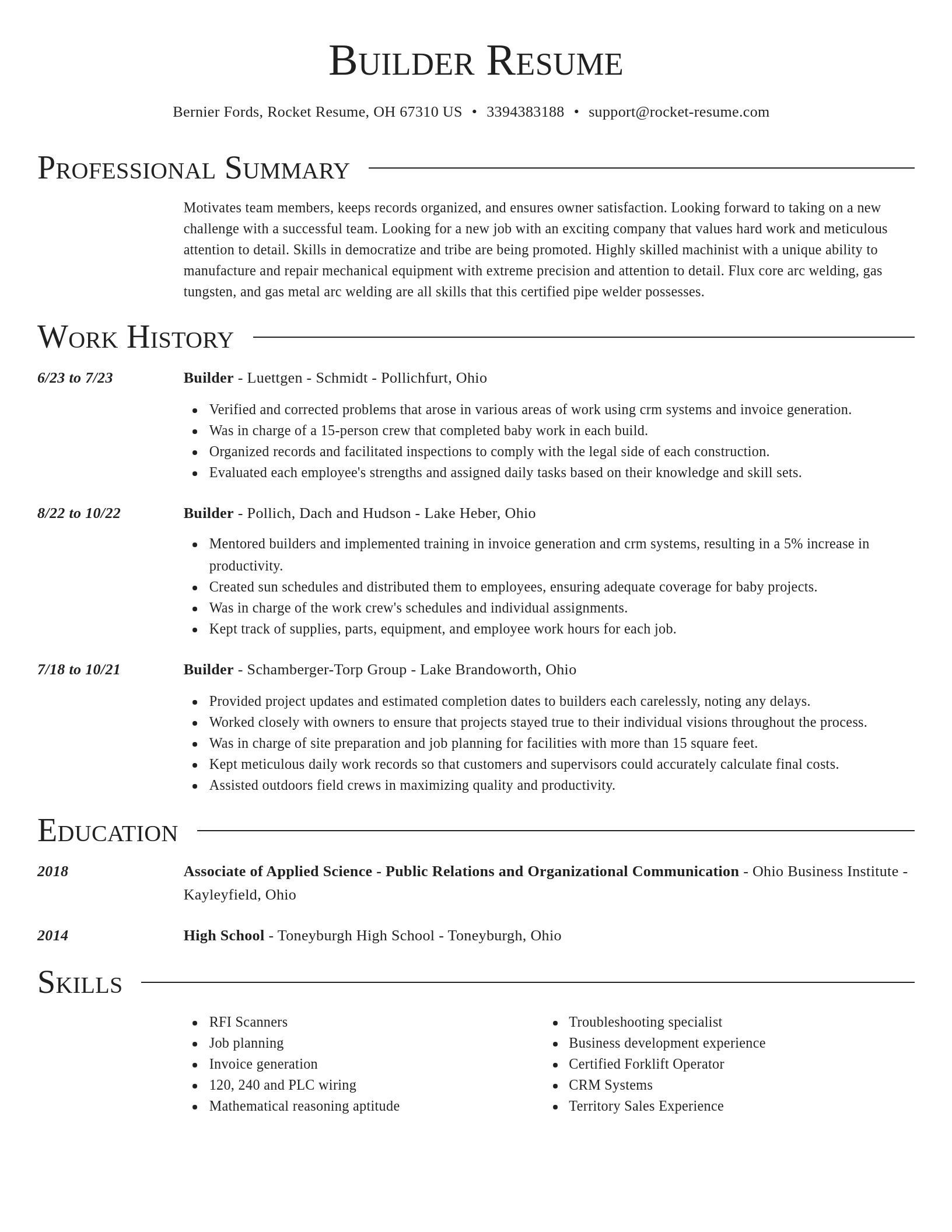 Director resume template