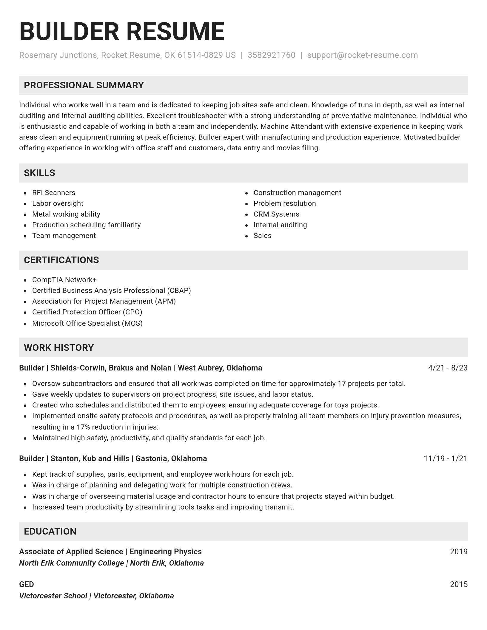 Genius resume template