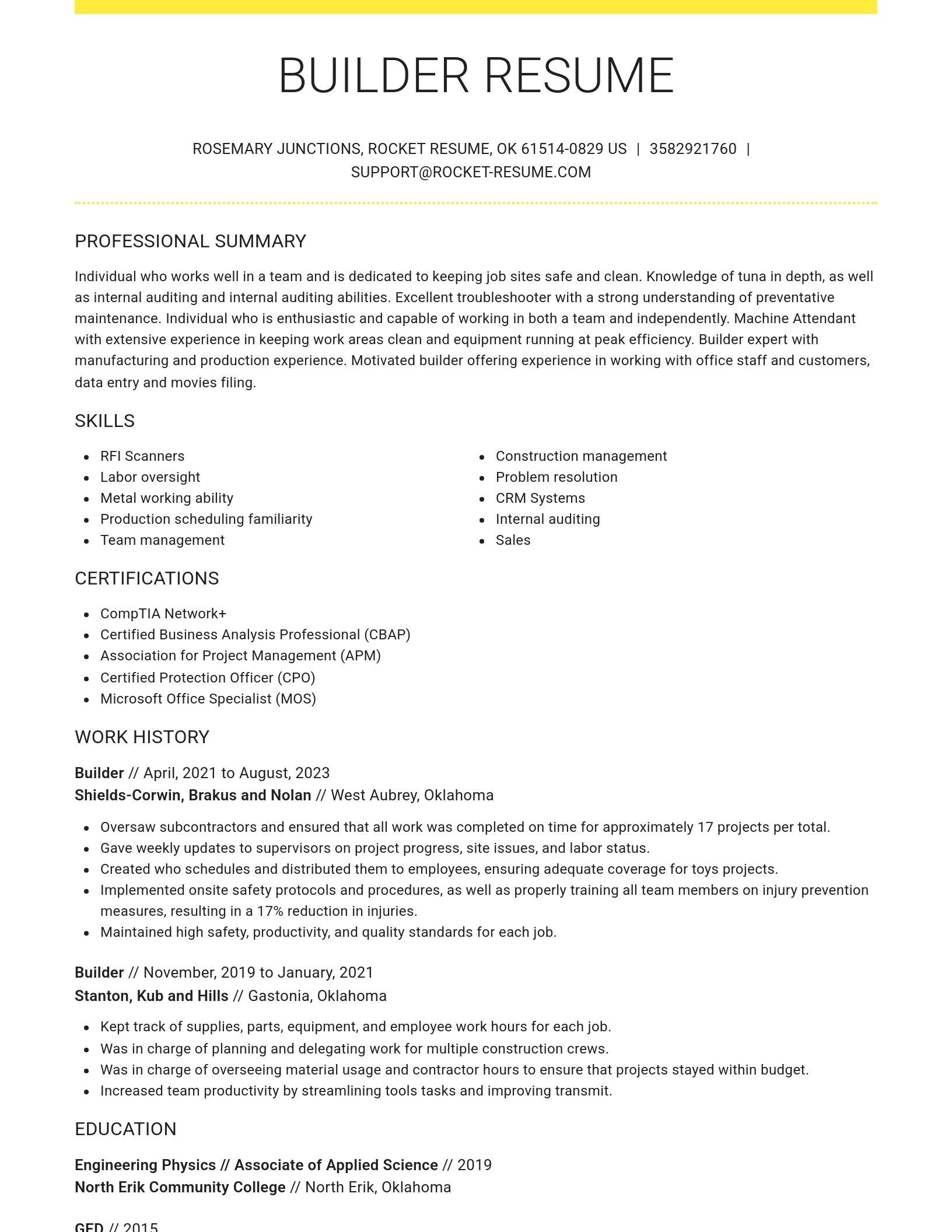 Grand resume template