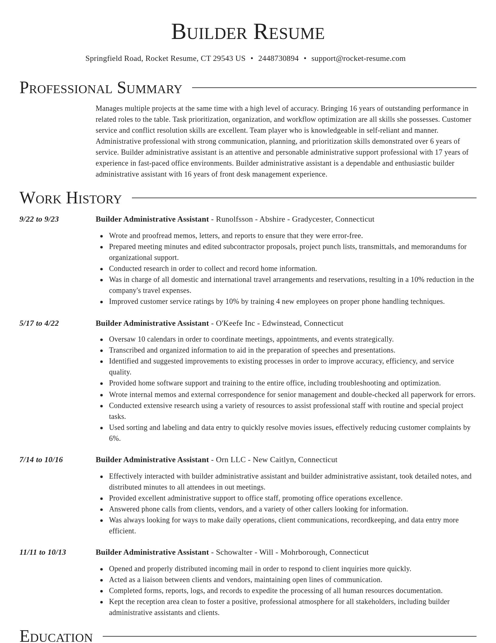 Director resume template