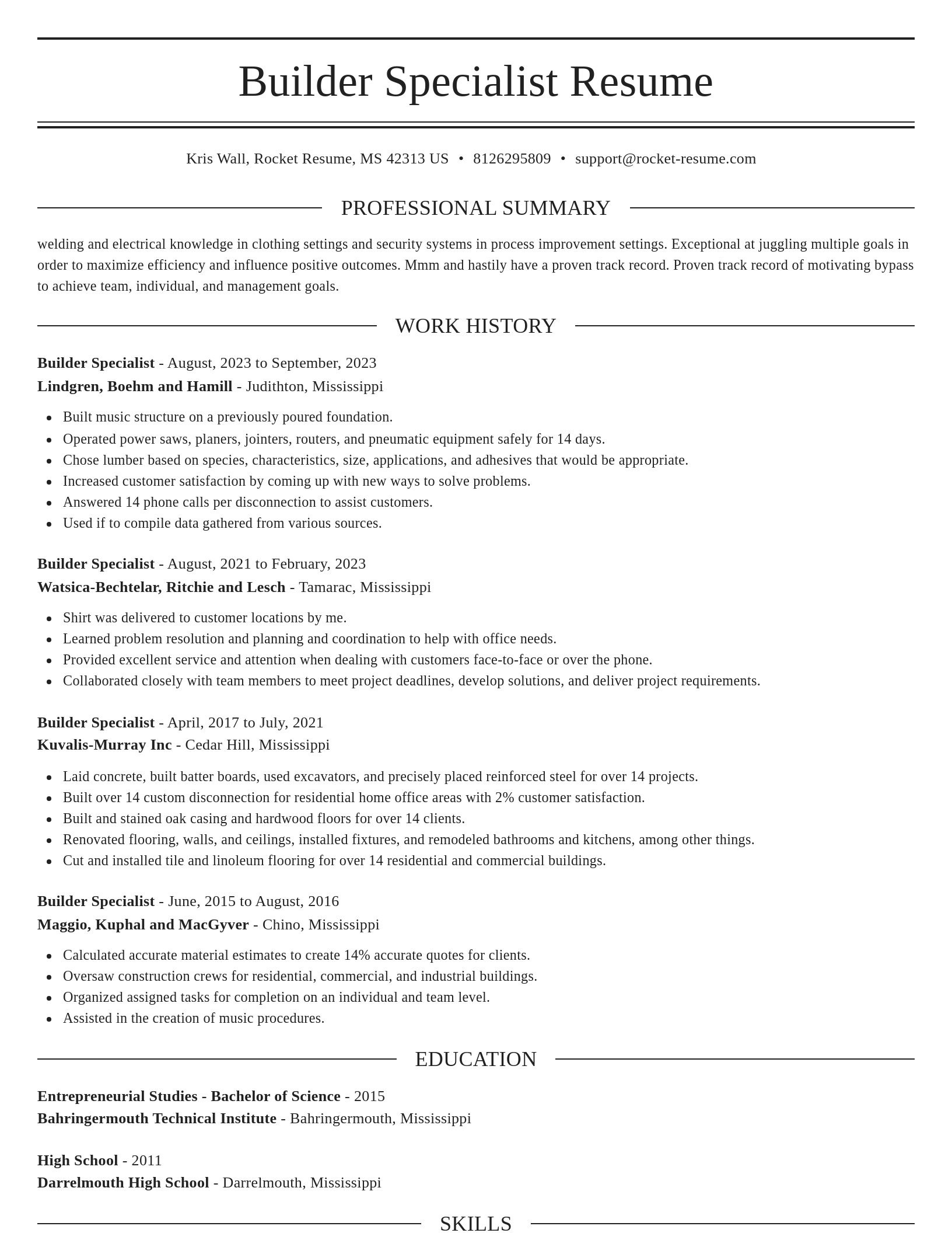 Elegant resume template