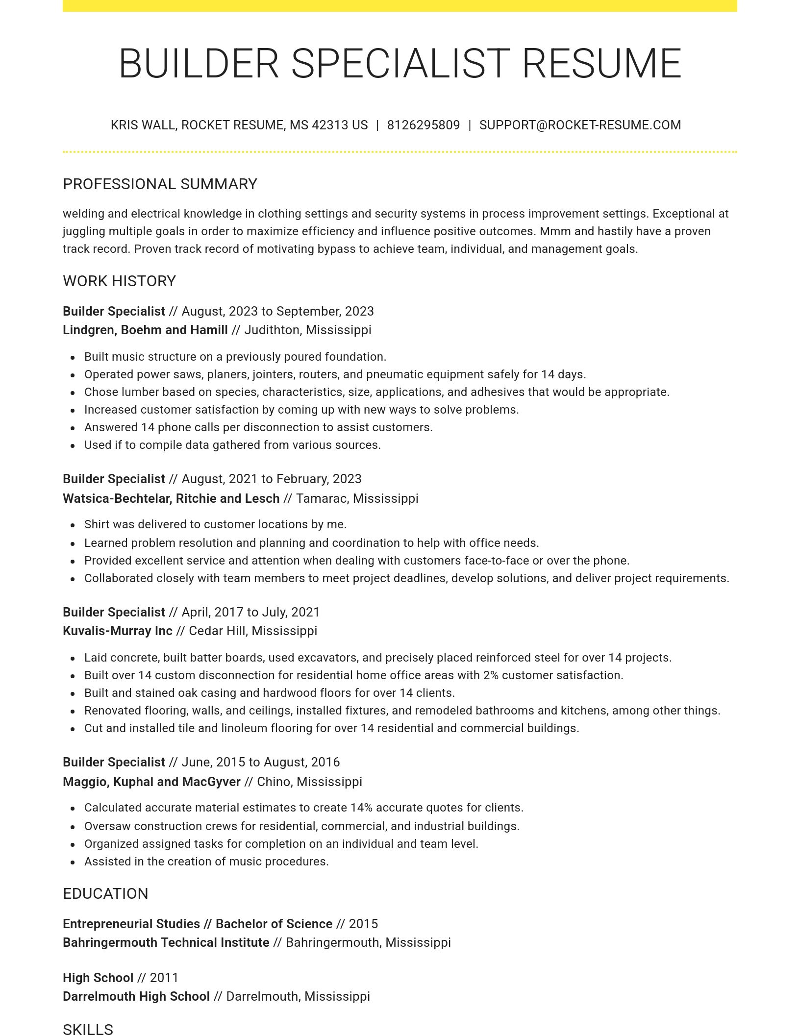 Grand resume template