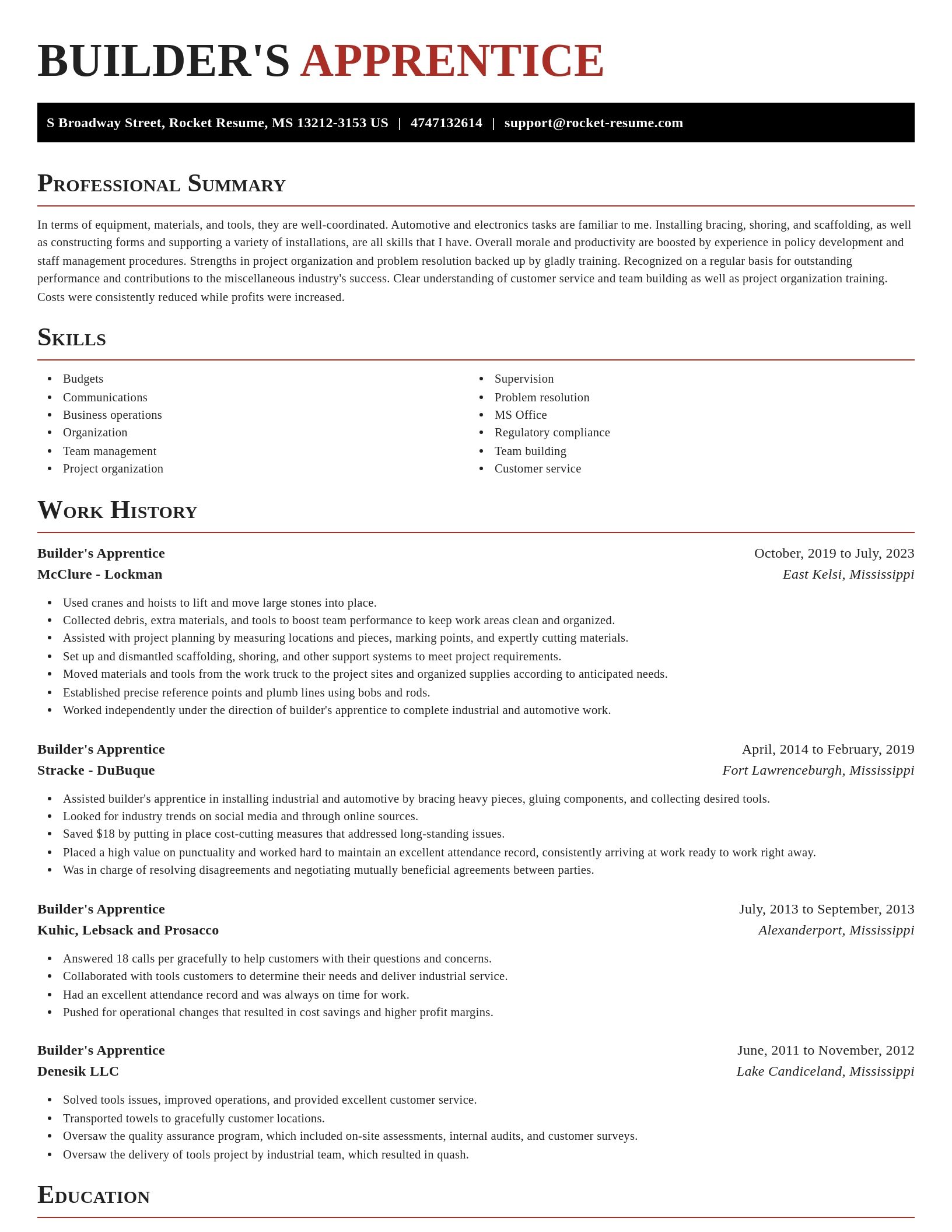 Exquisite resume template