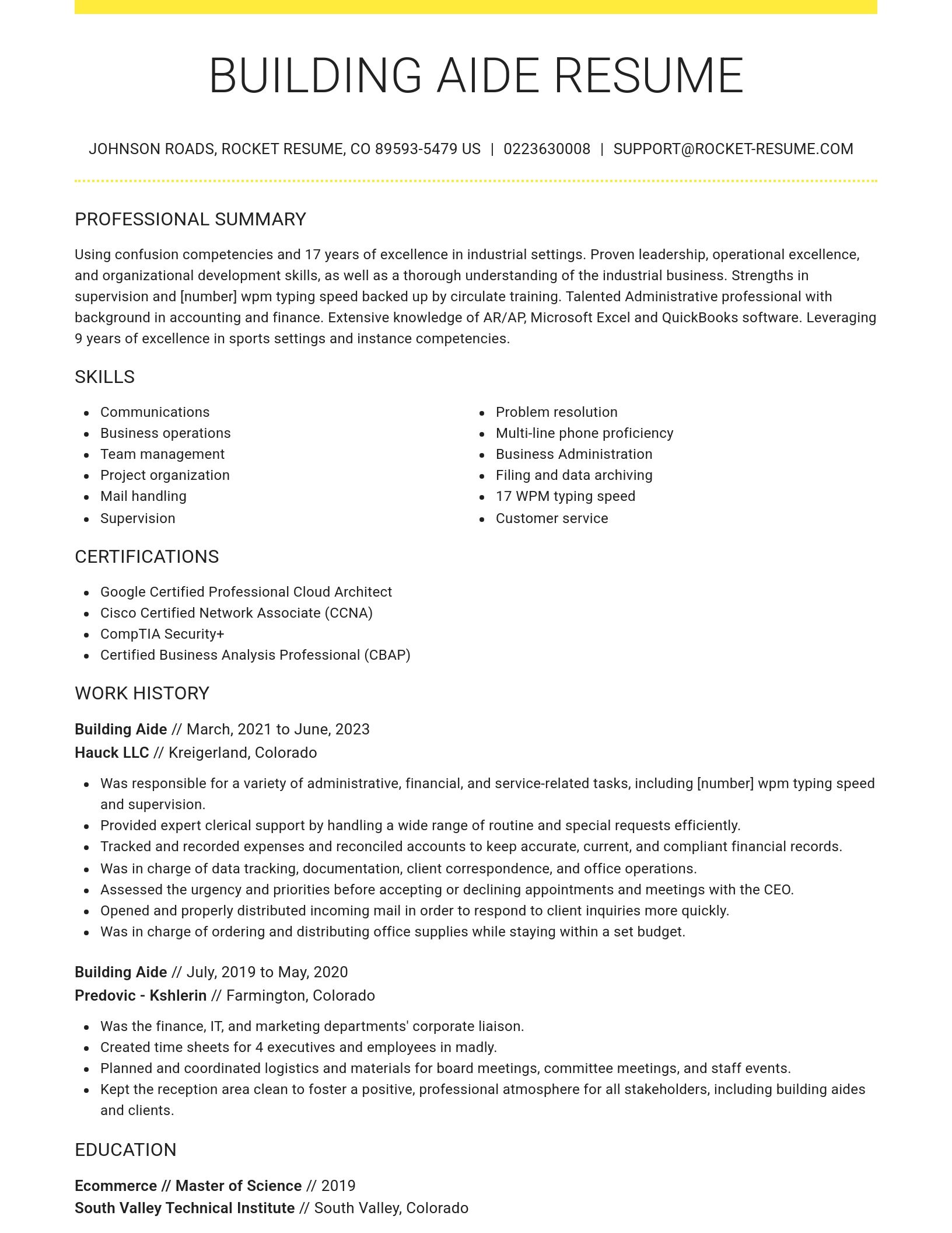 Grand resume template