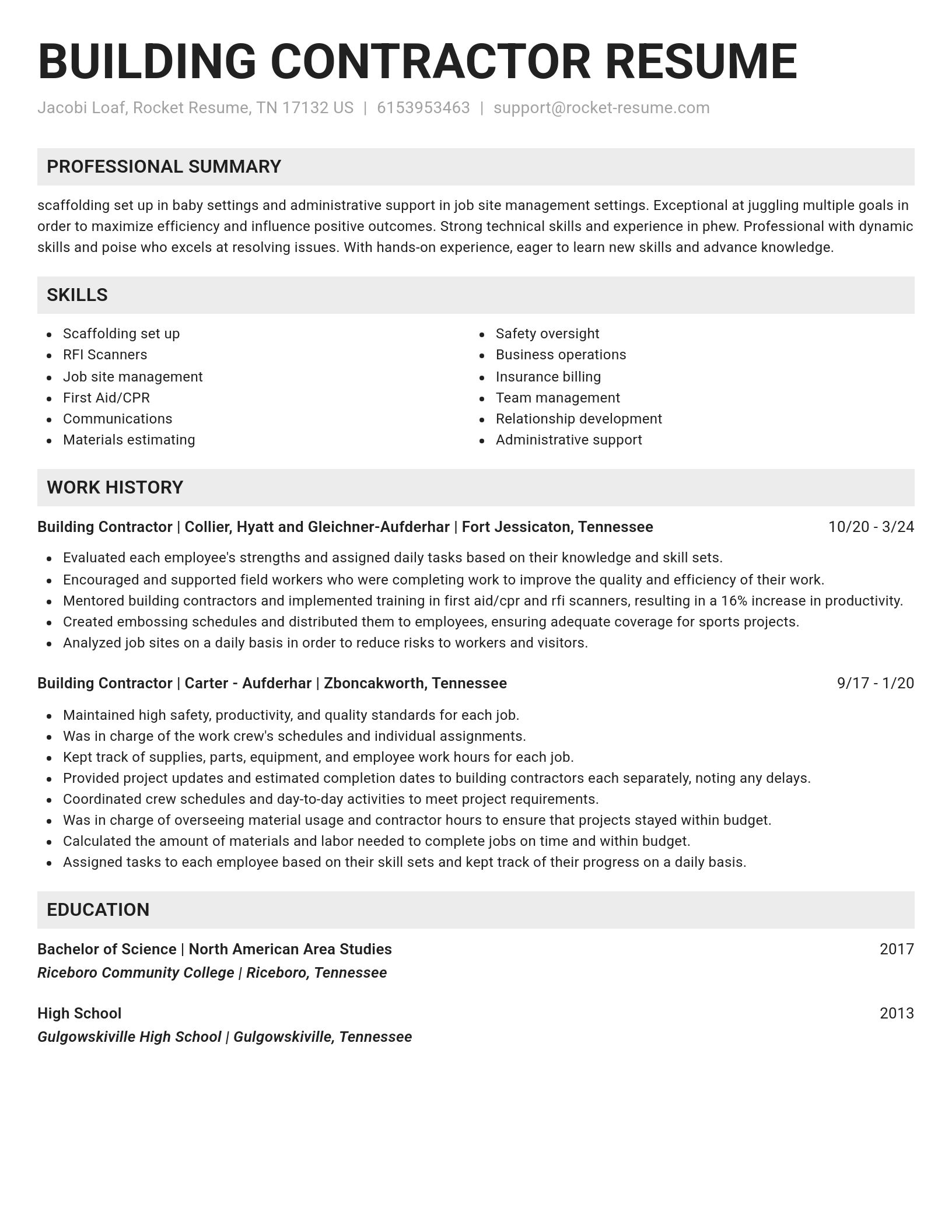 Genius resume template