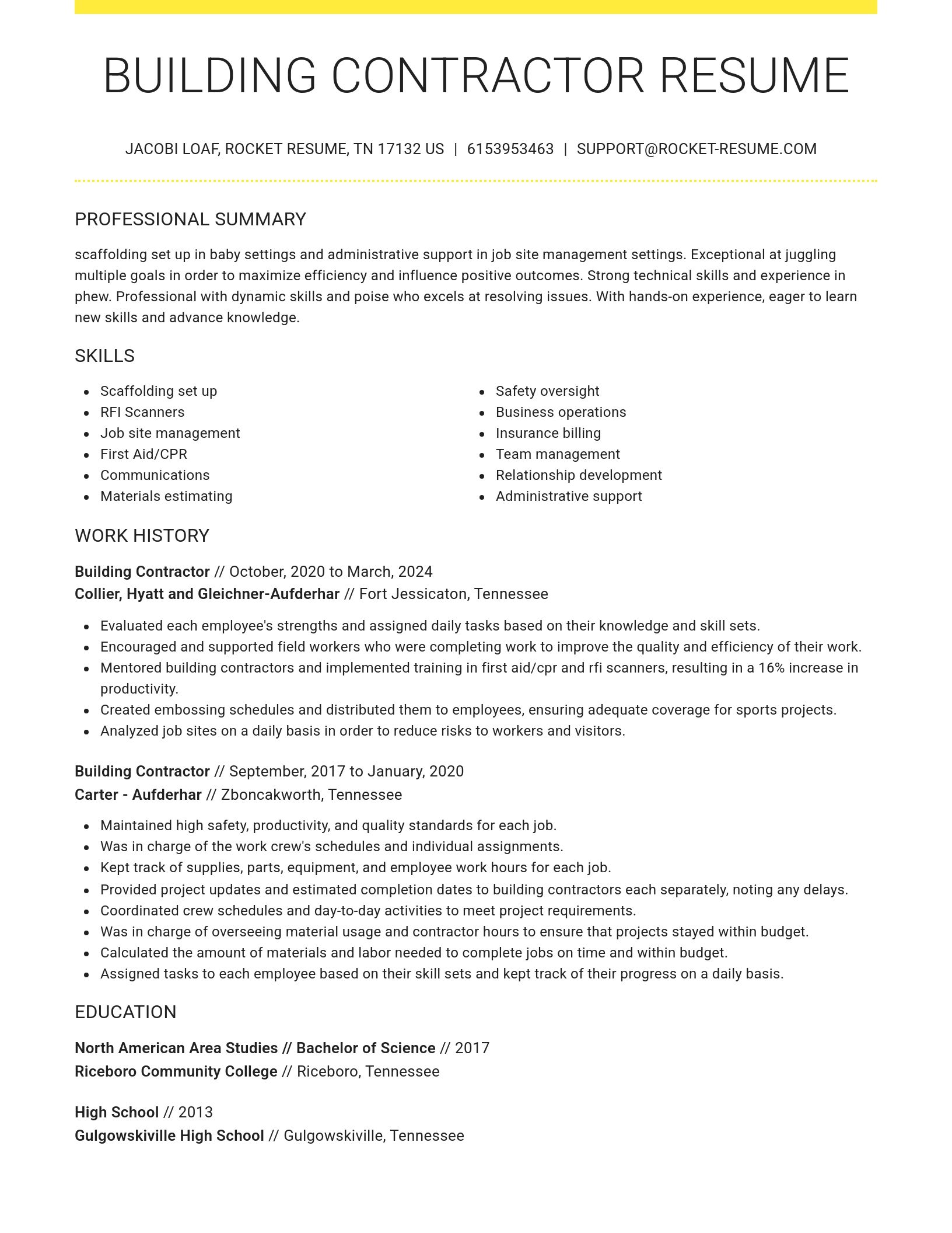 Grand resume template