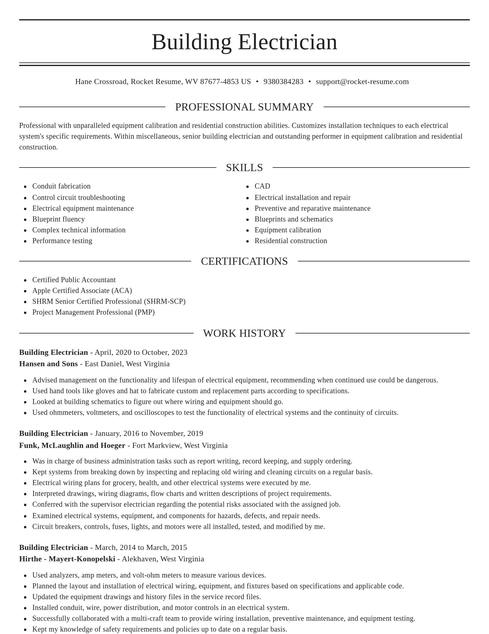 Elegant resume template