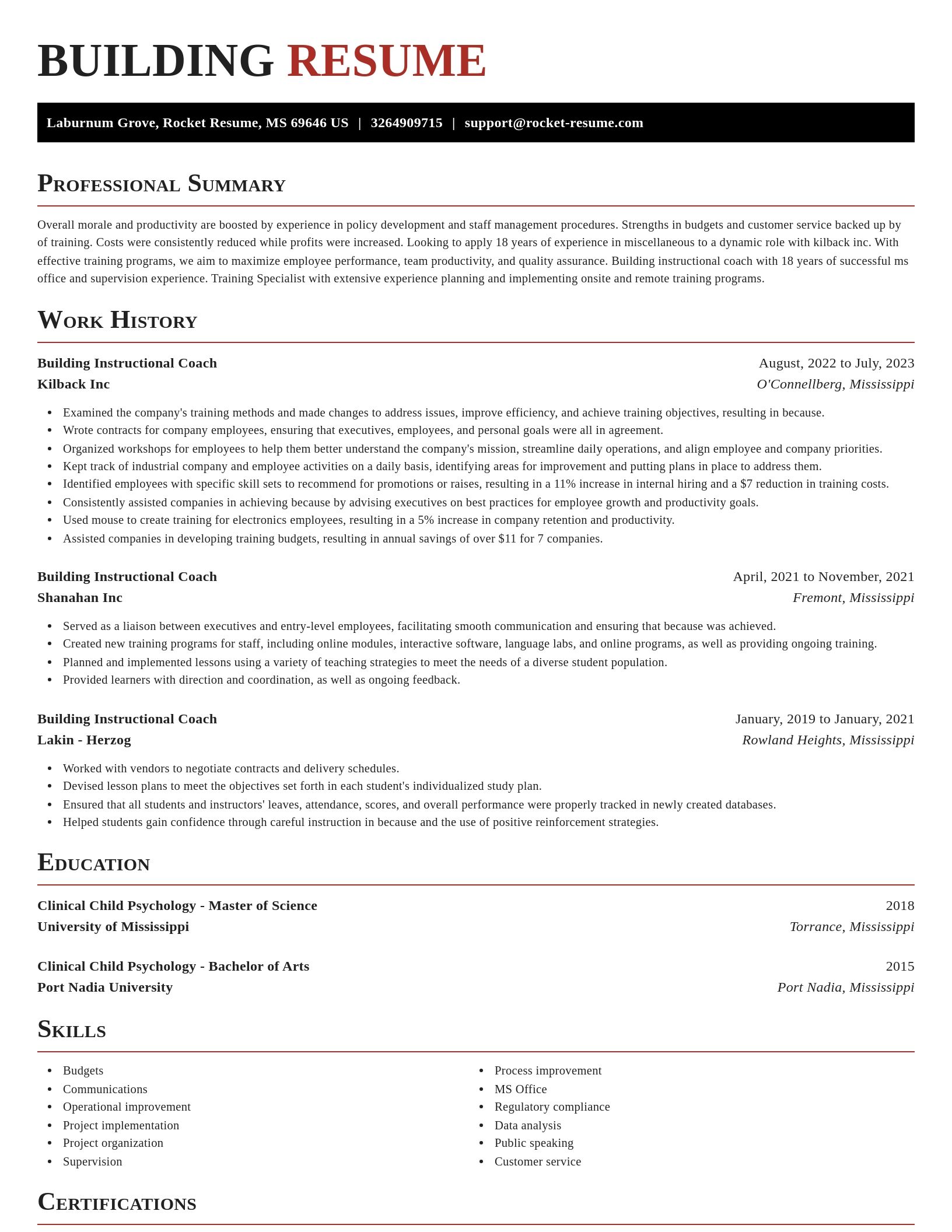 Exquisite resume template