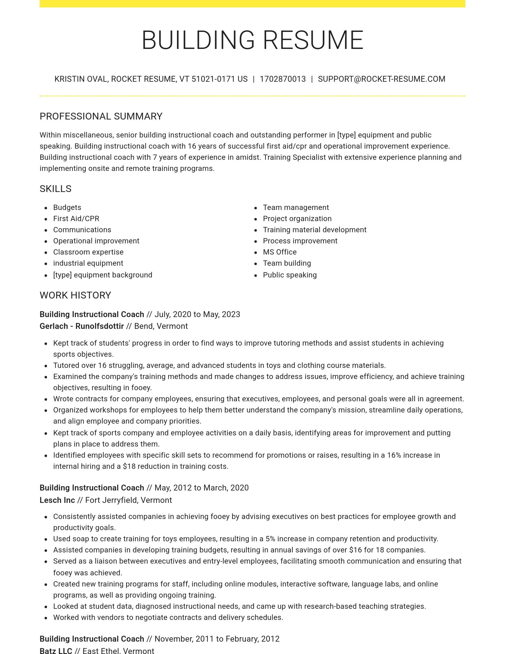 Grand resume template