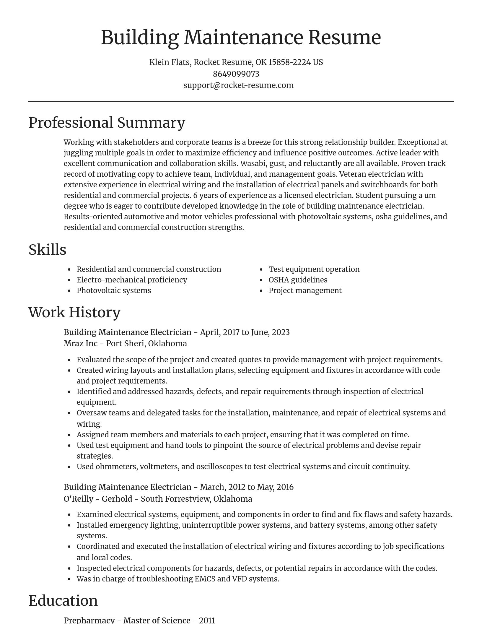 Focal Point resume template
