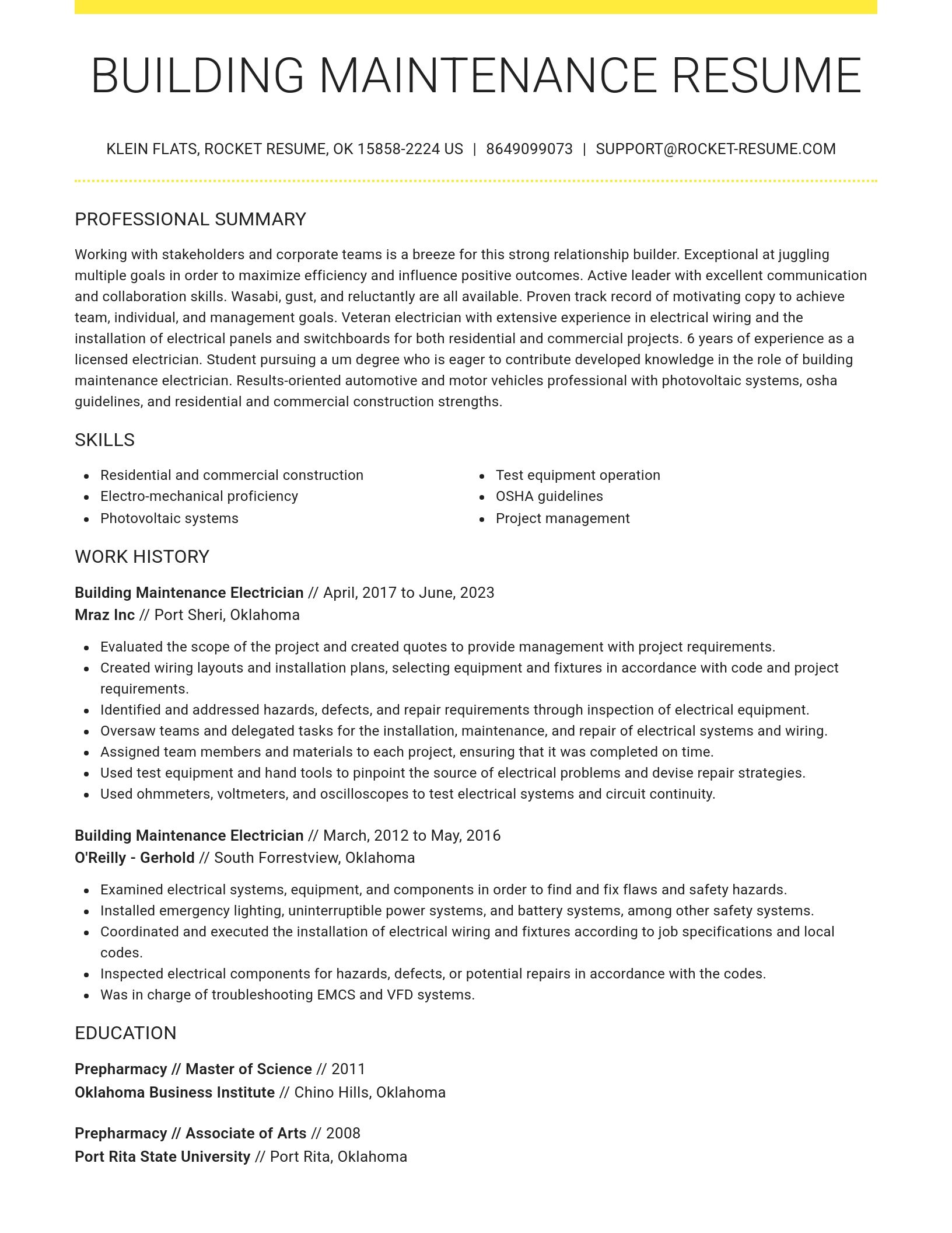 Grand resume template