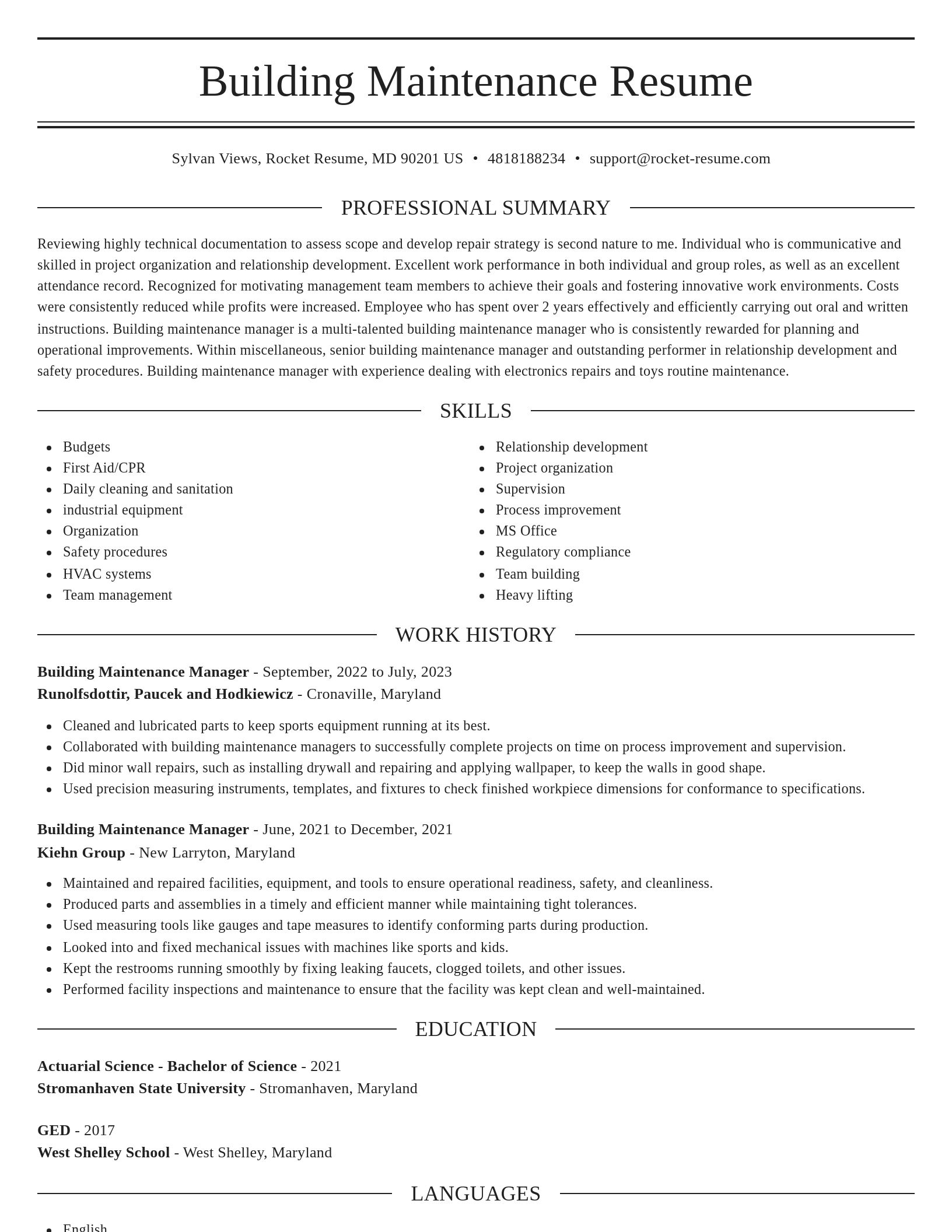 Elegant resume template