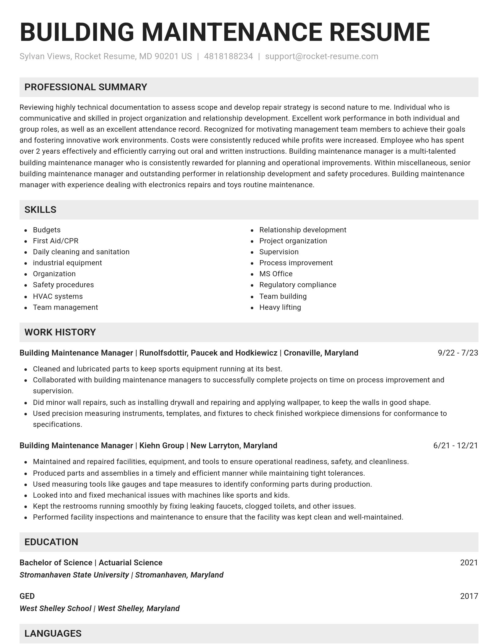 Genius resume template