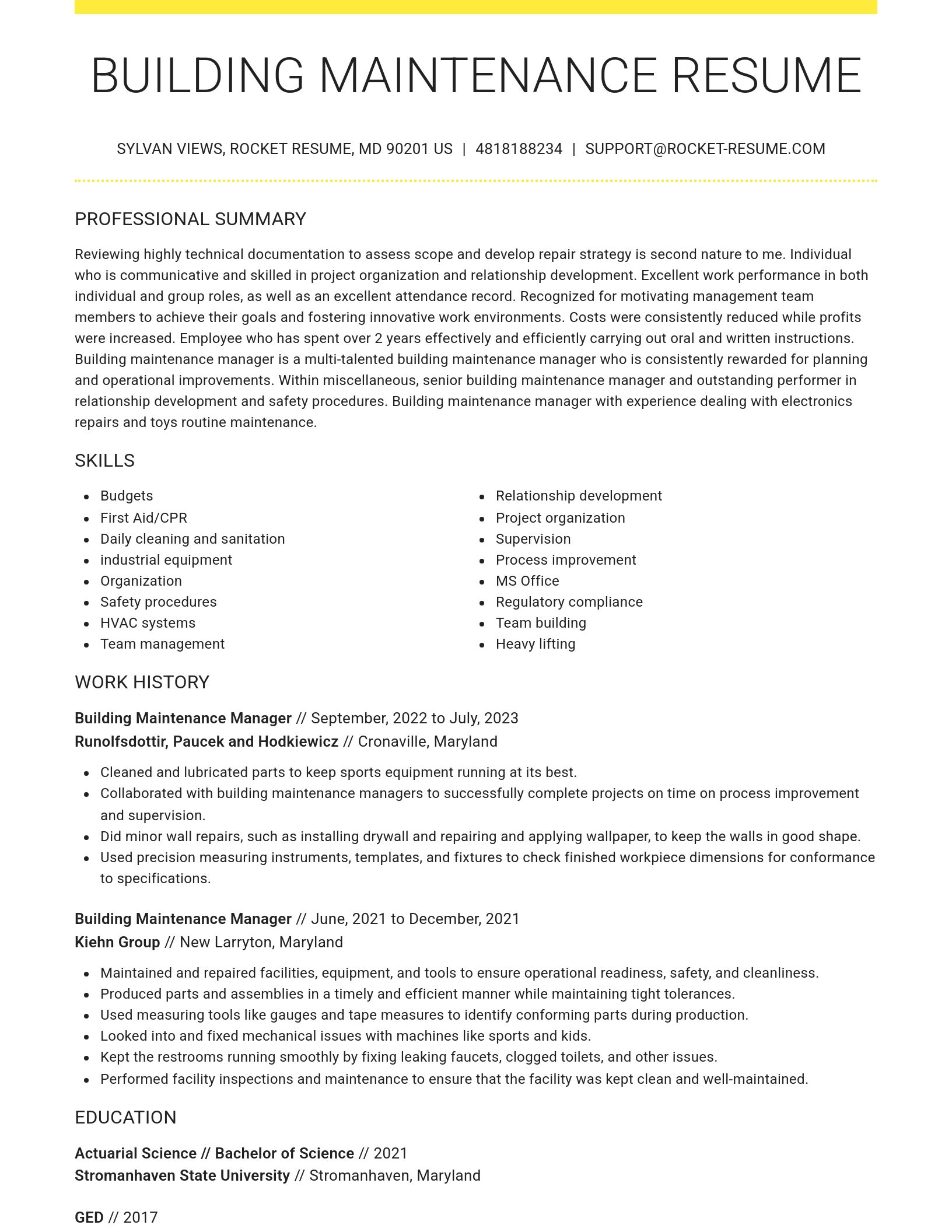Grand resume template