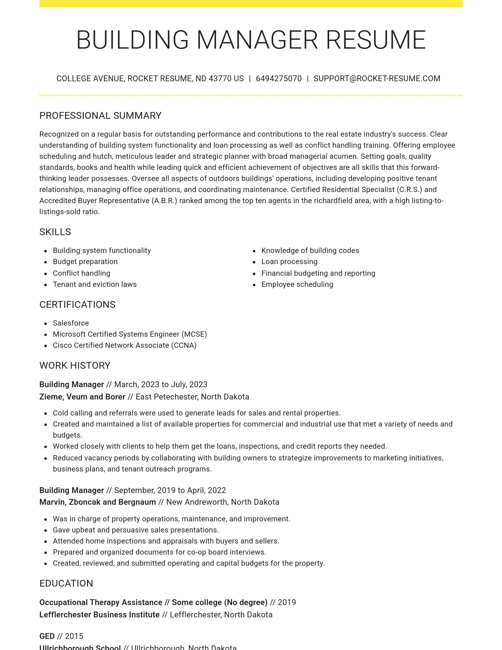 Grand resume template