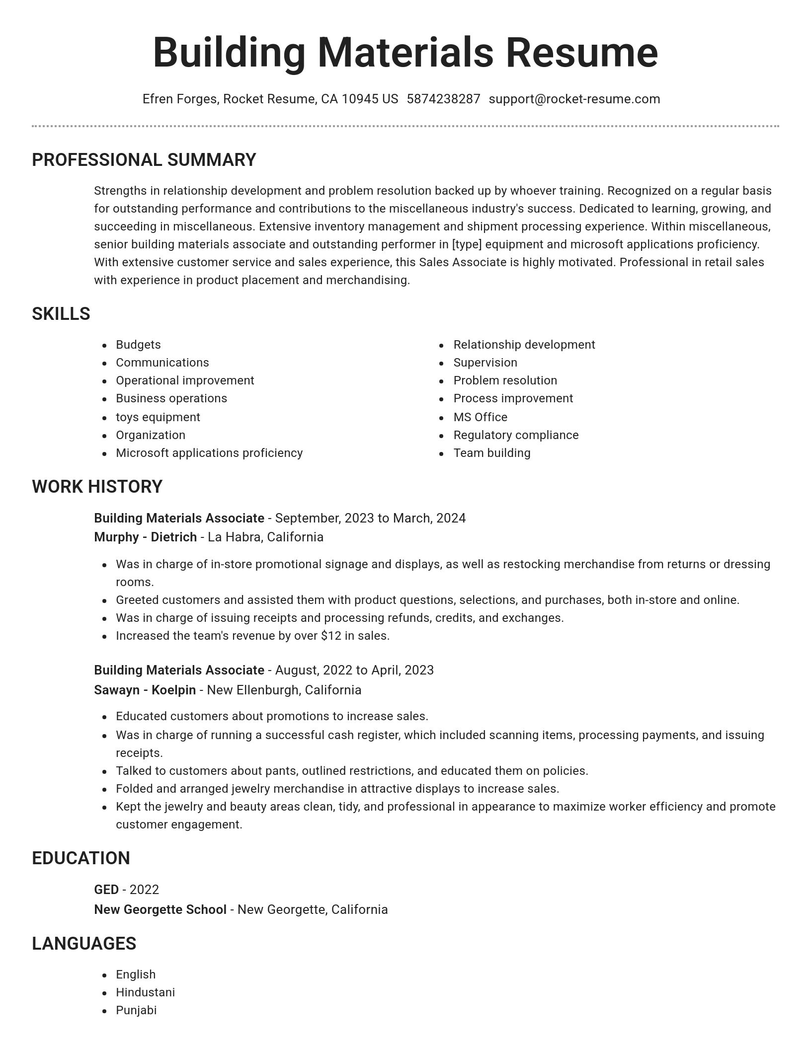 Brilliant resume template