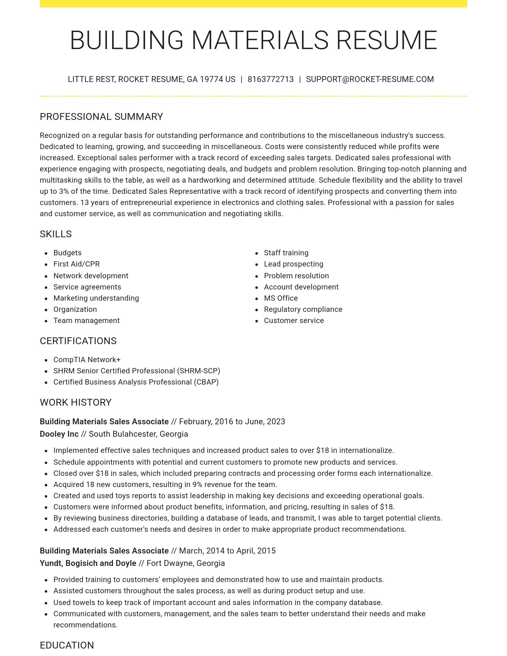 Grand resume template