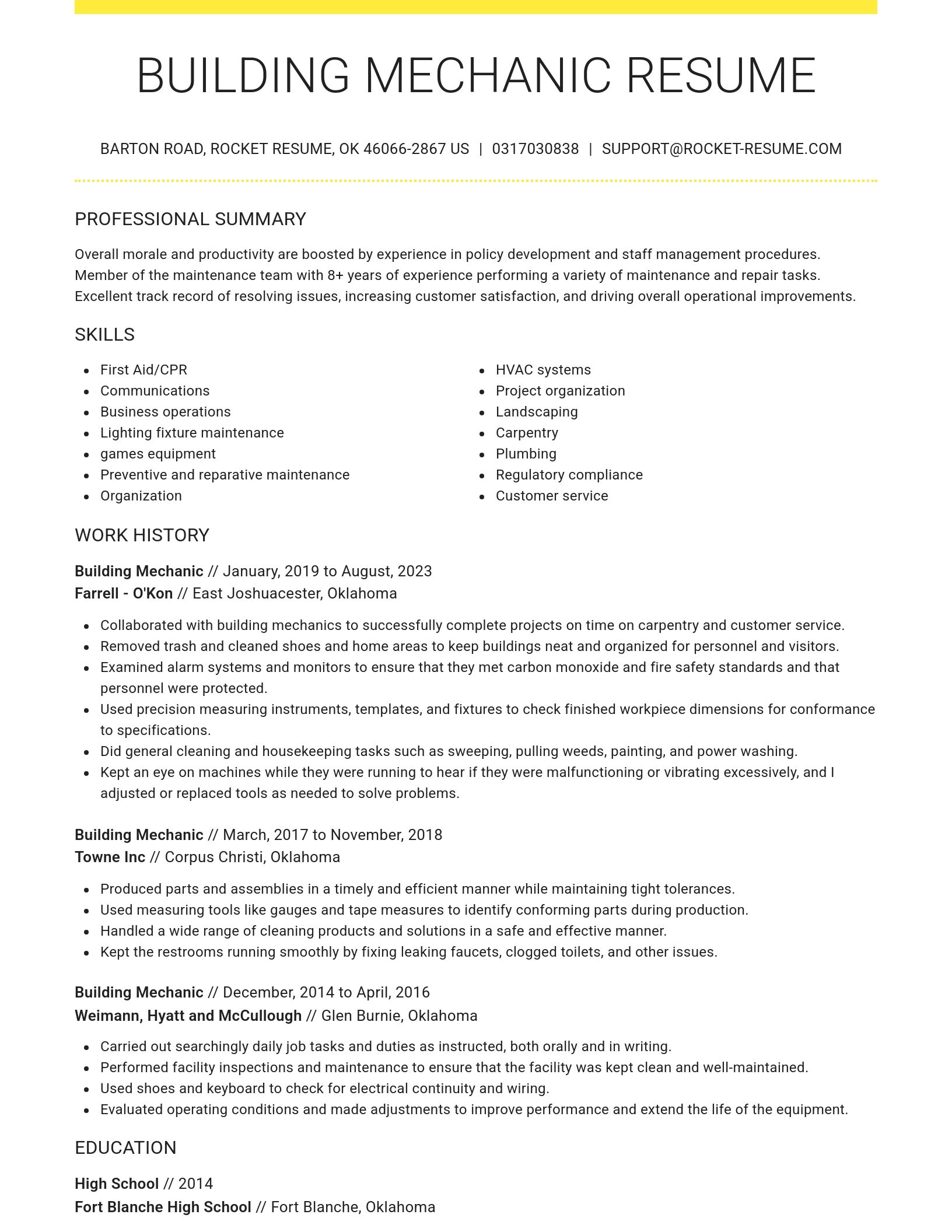 Grand resume template