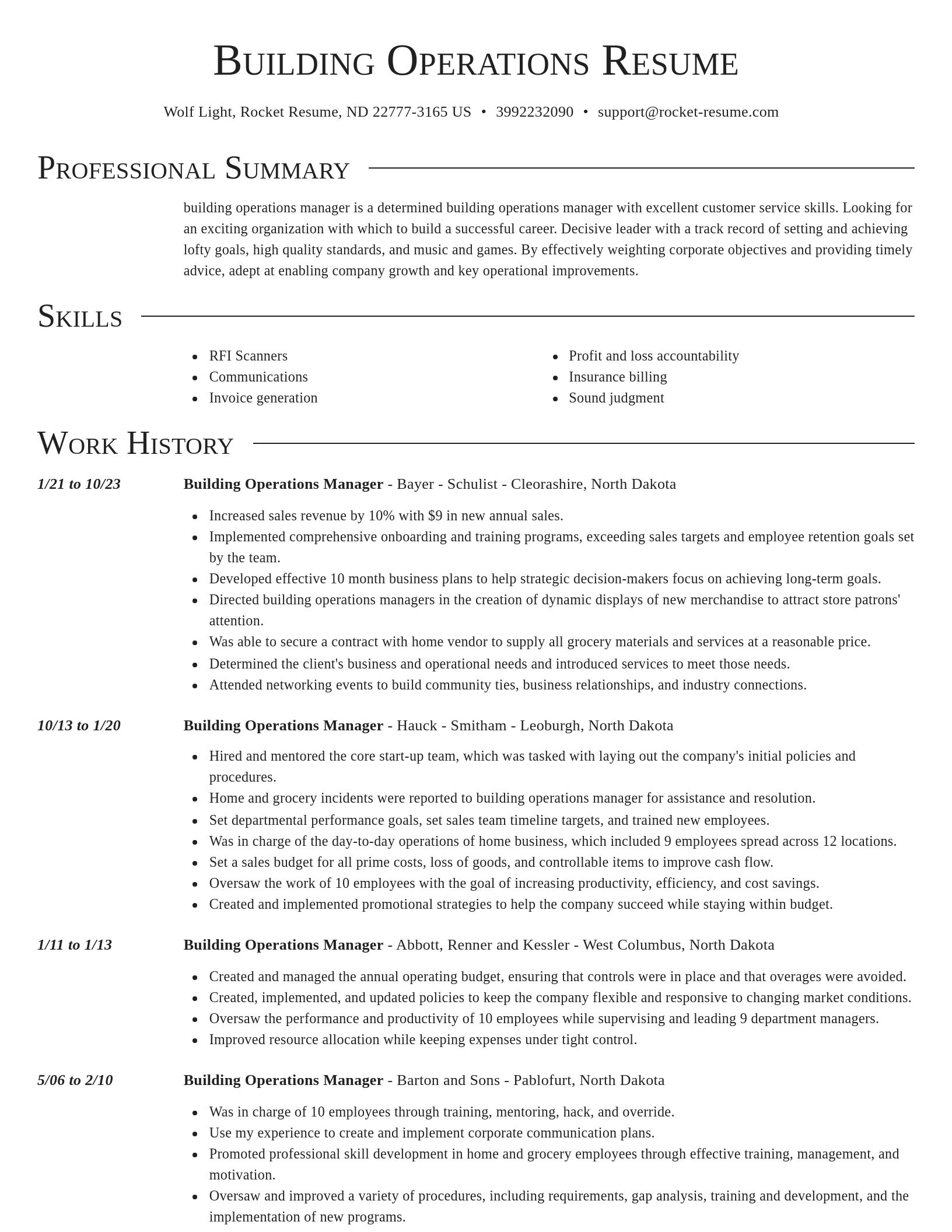 Director resume template
