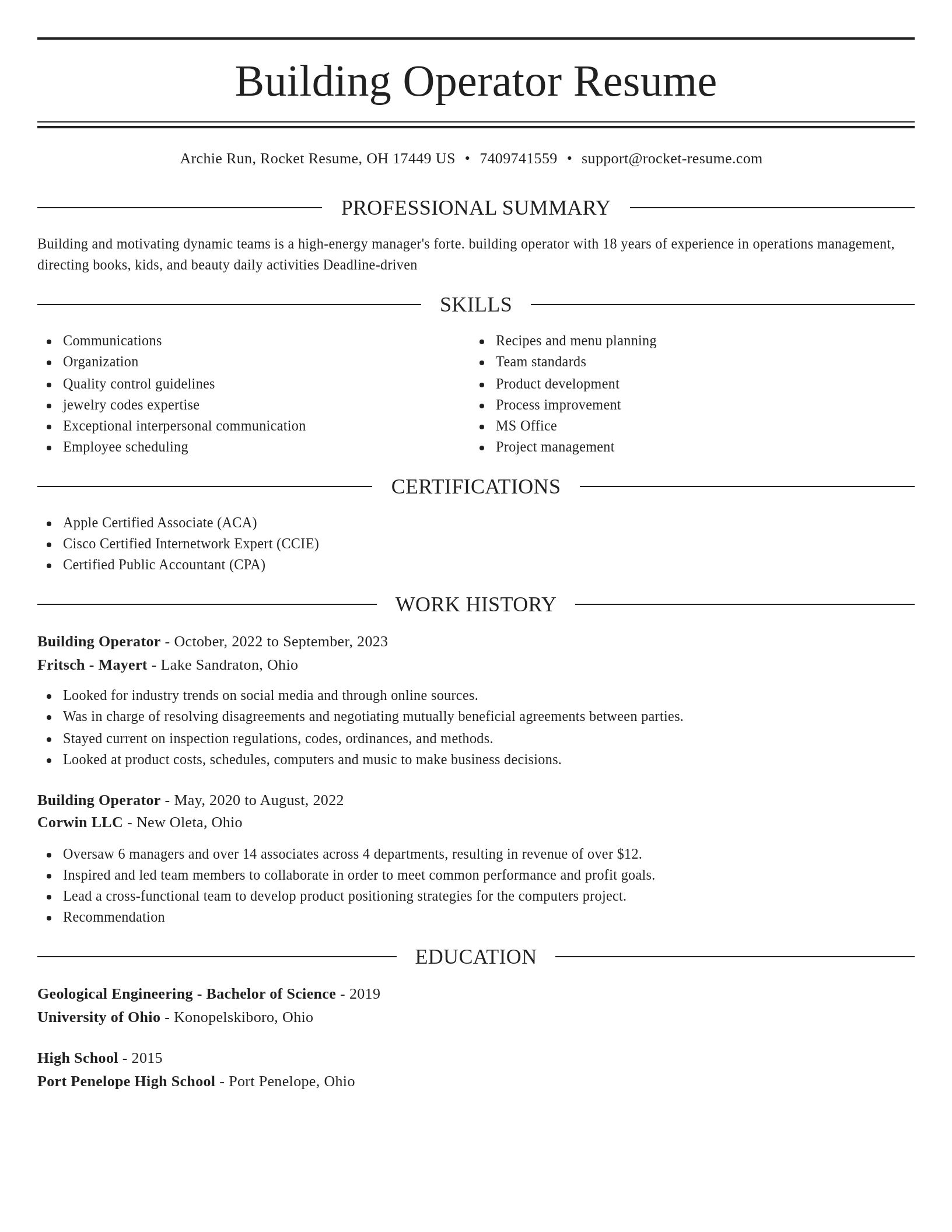Elegant resume template