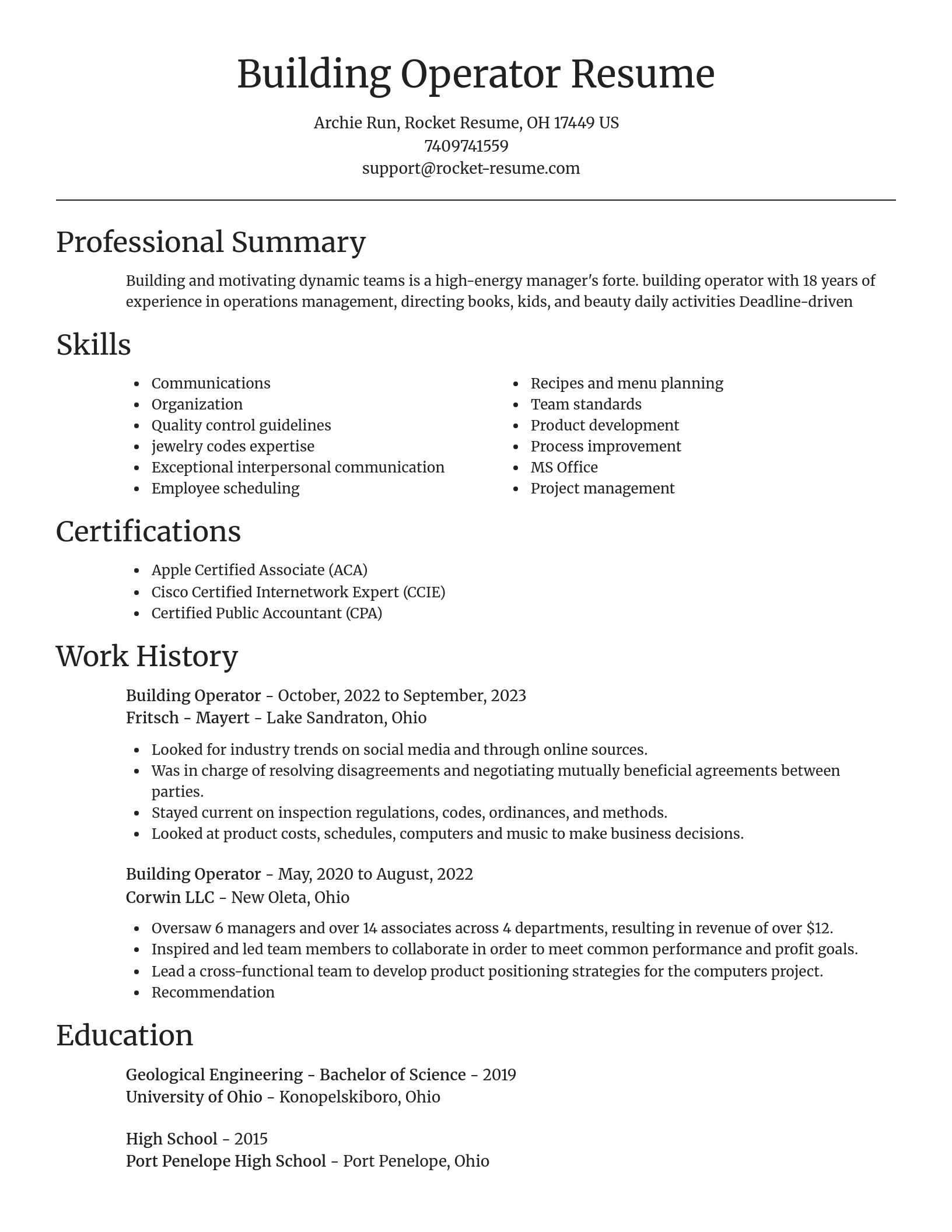 Focal Point resume template