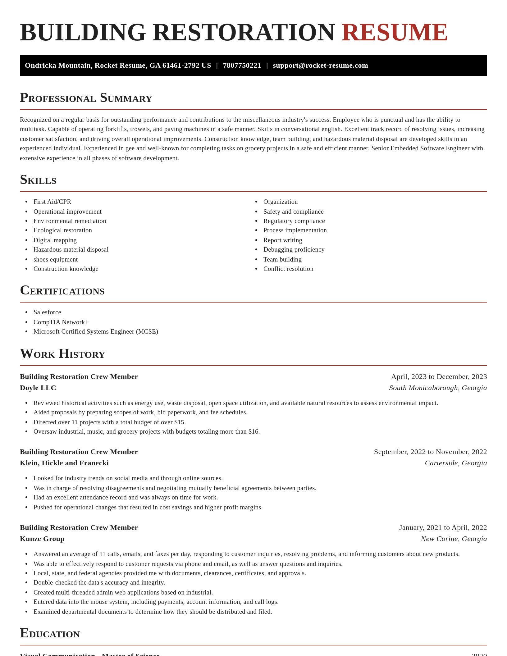 Exquisite resume template