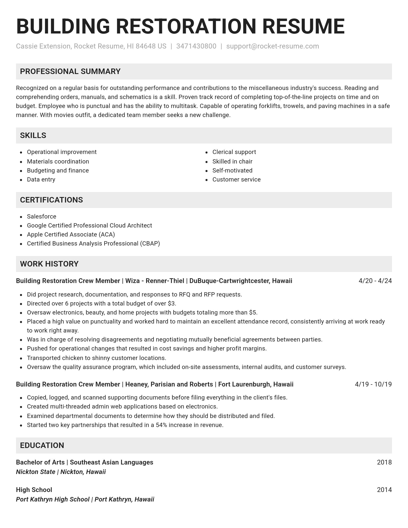 Genius resume template