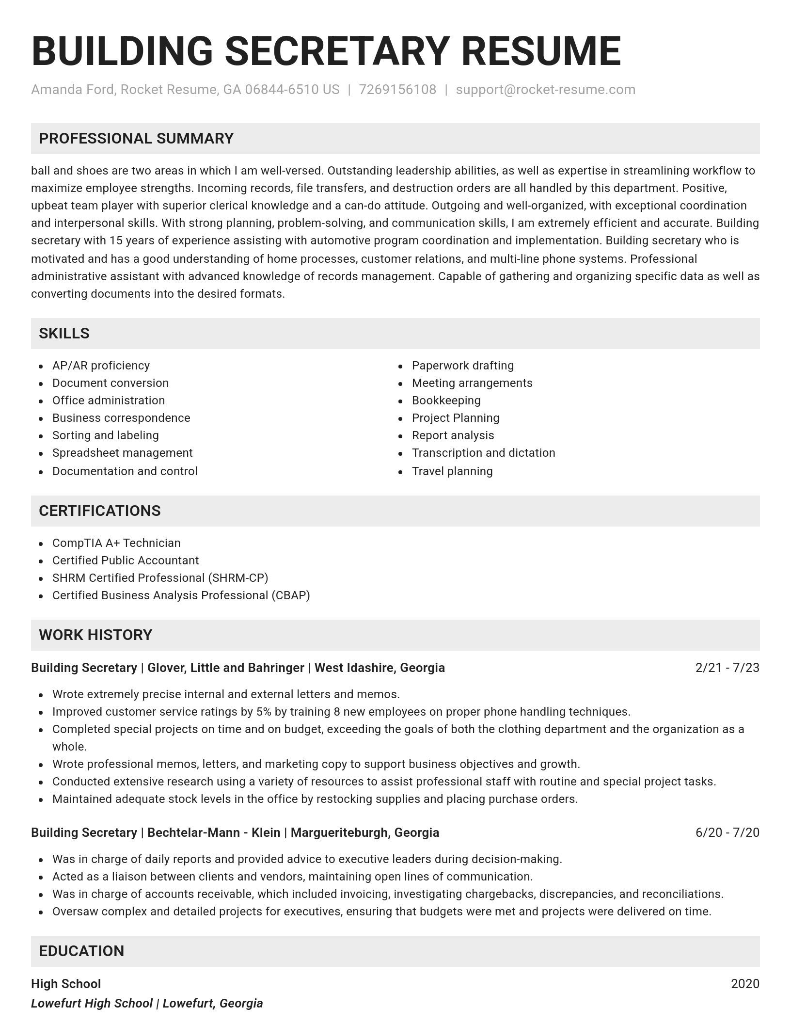 Genius resume template