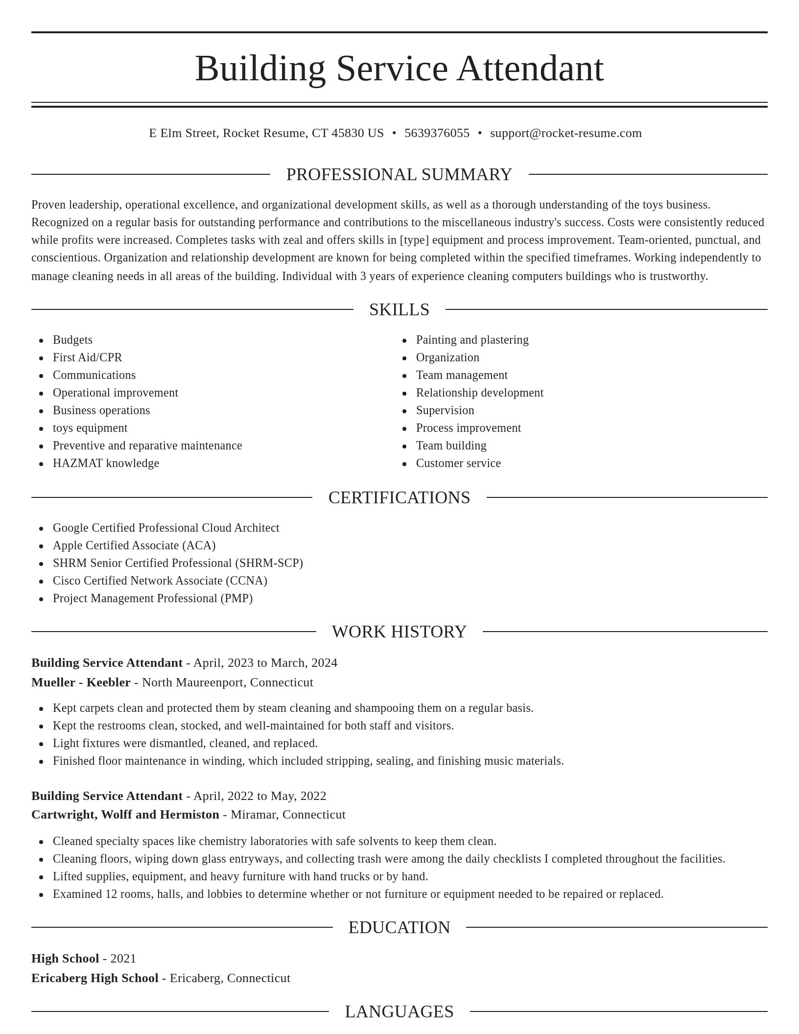 Elegant resume template