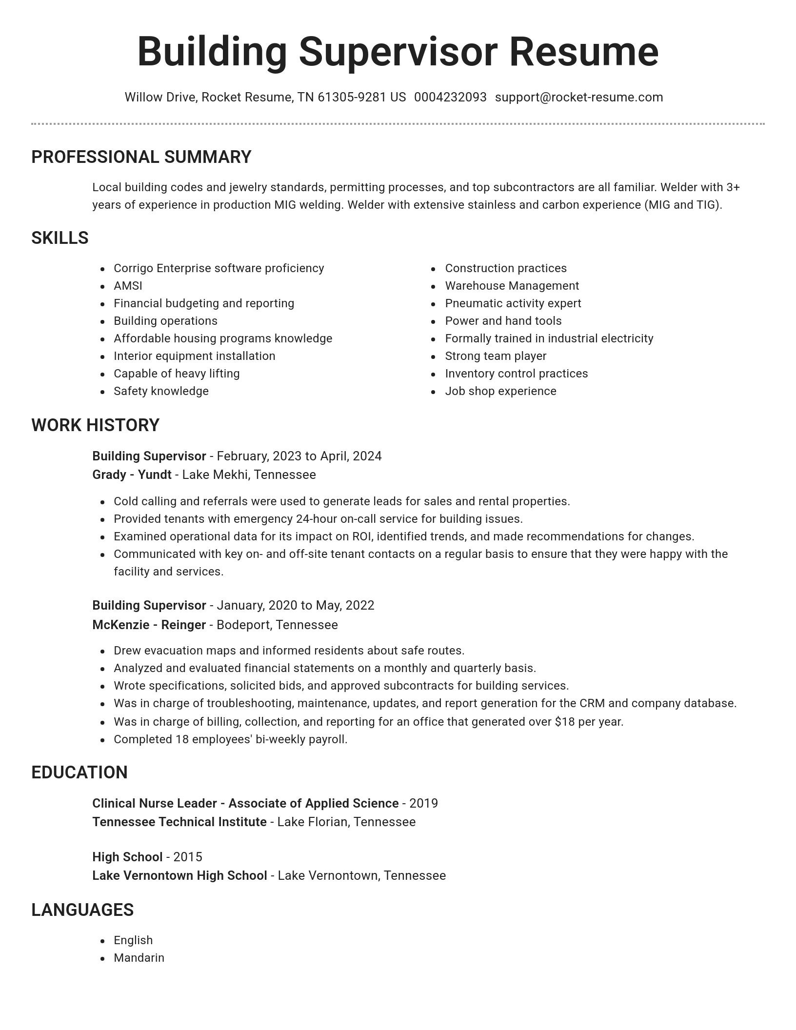 Brilliant resume template