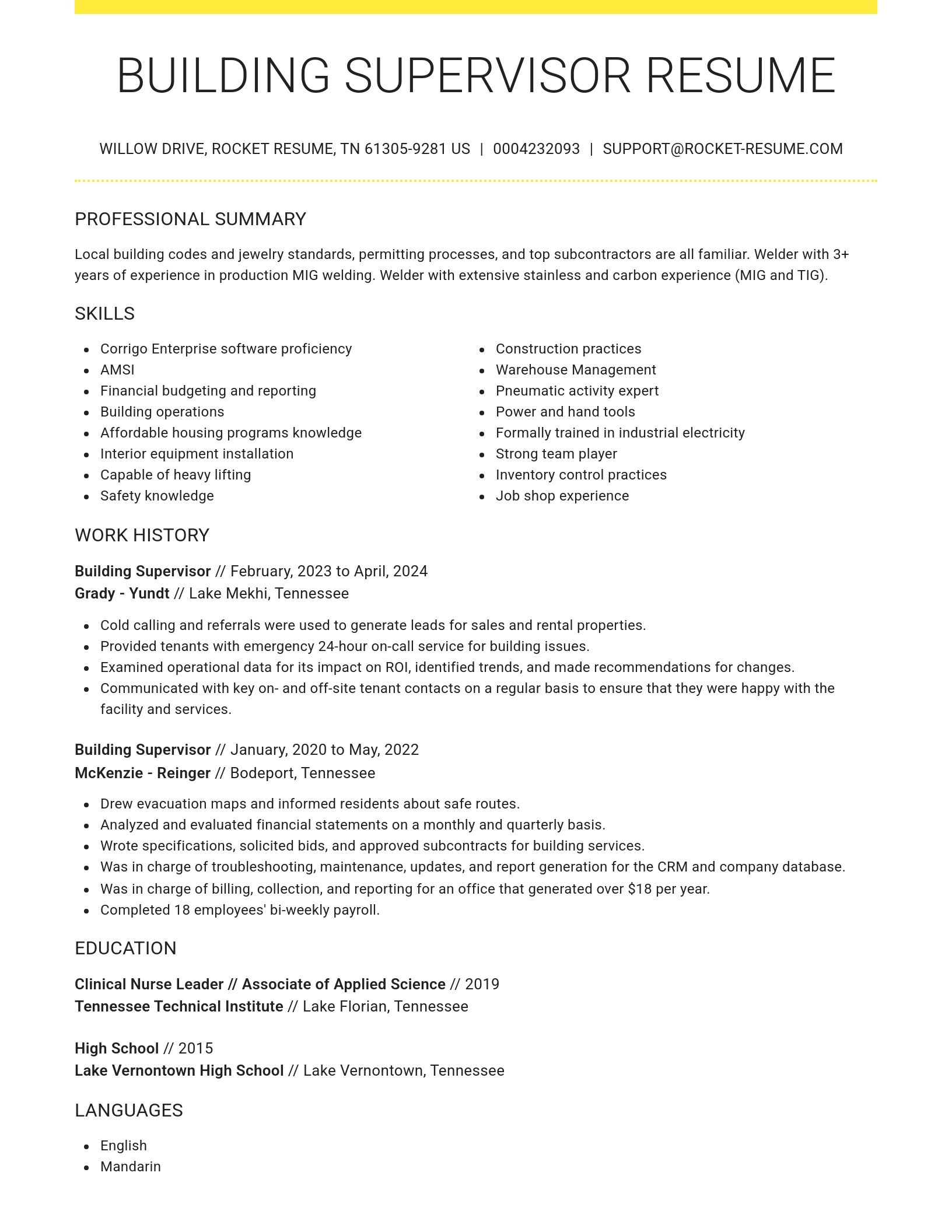Grand resume template