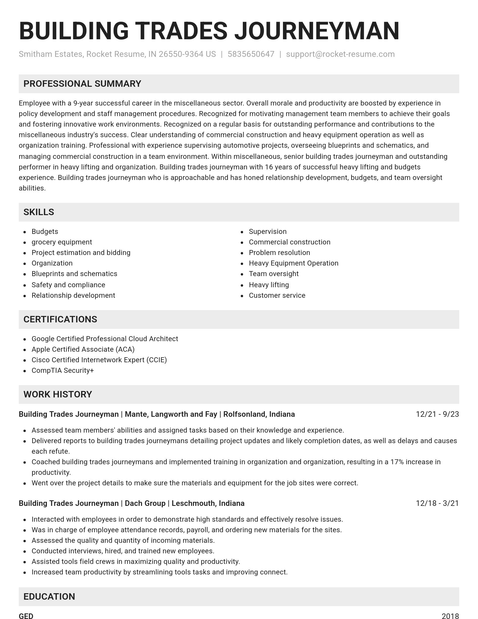 Genius resume template