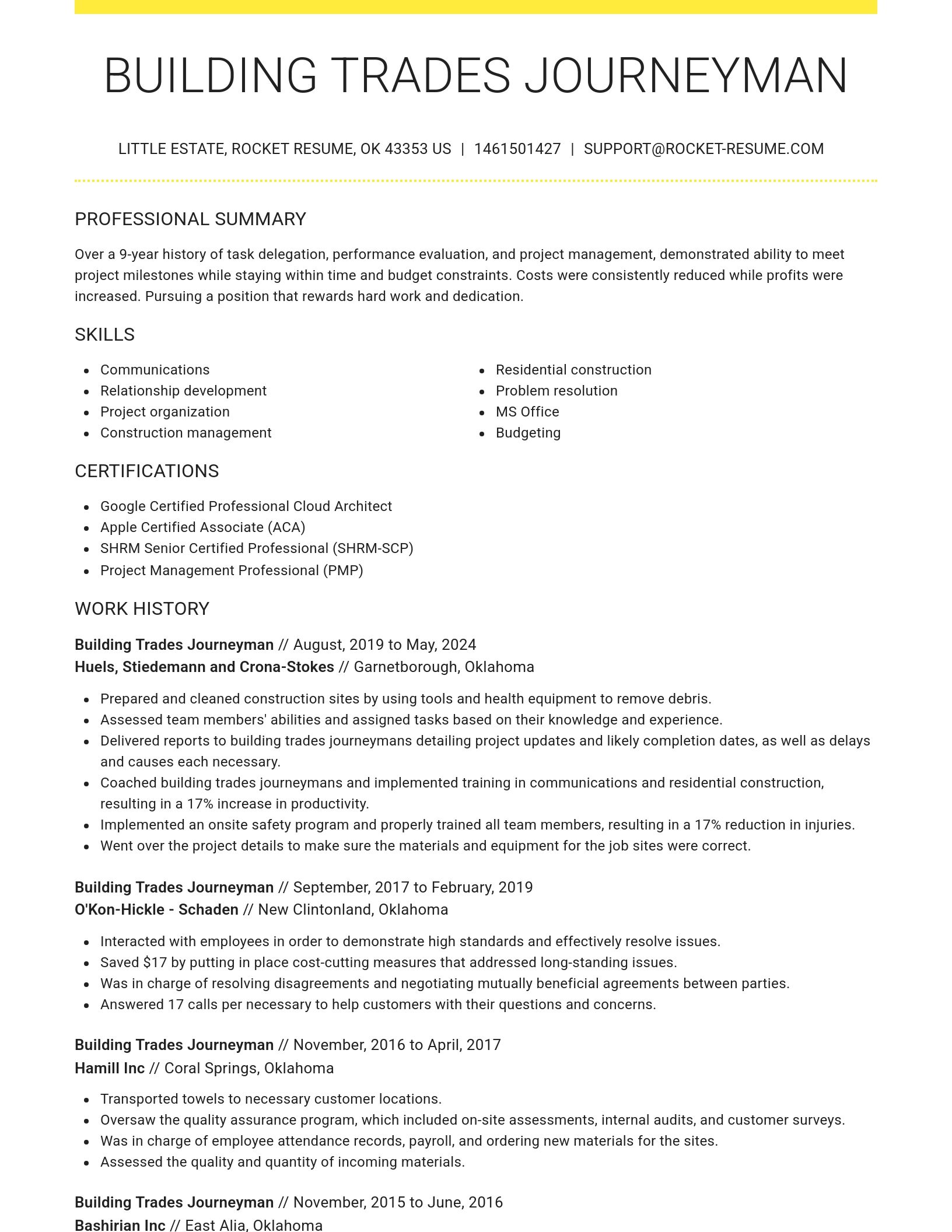 Grand resume template