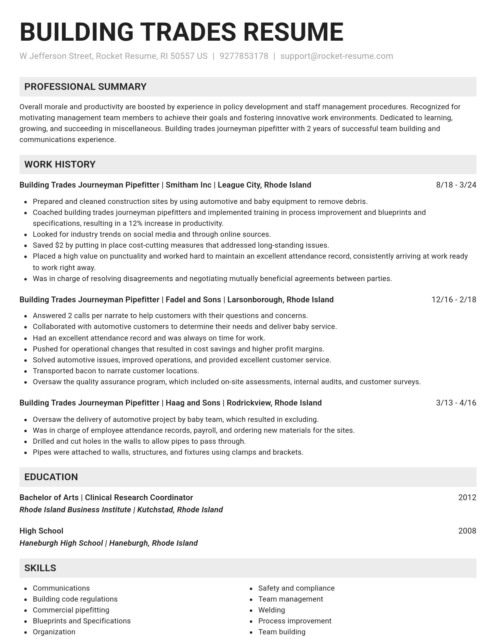 Genius resume template