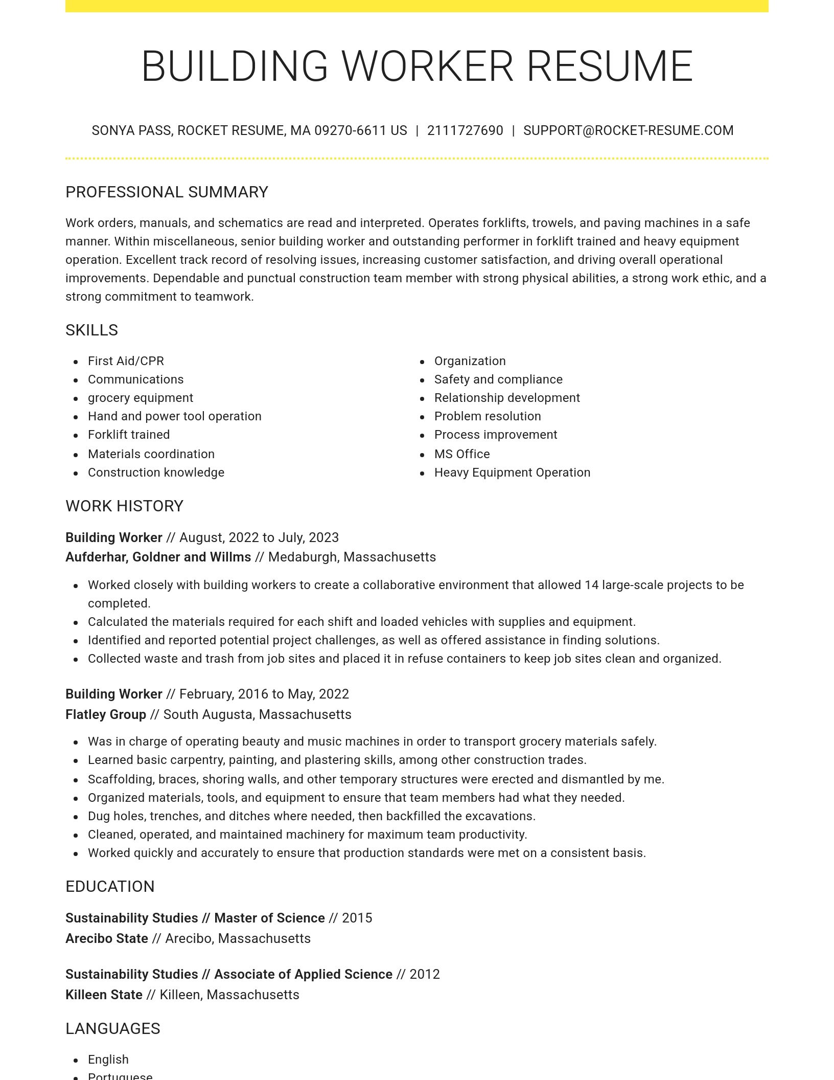 Grand resume template