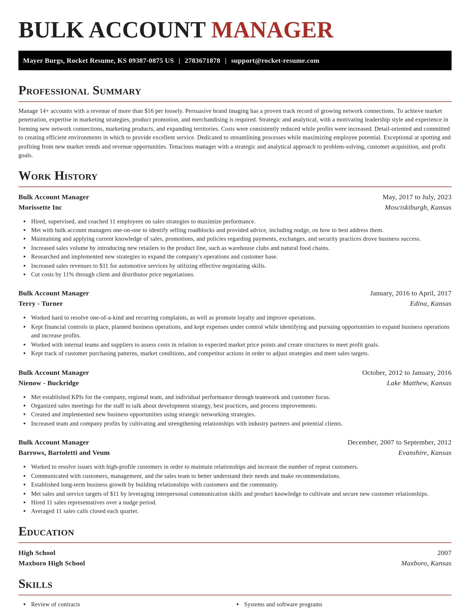Exquisite resume template