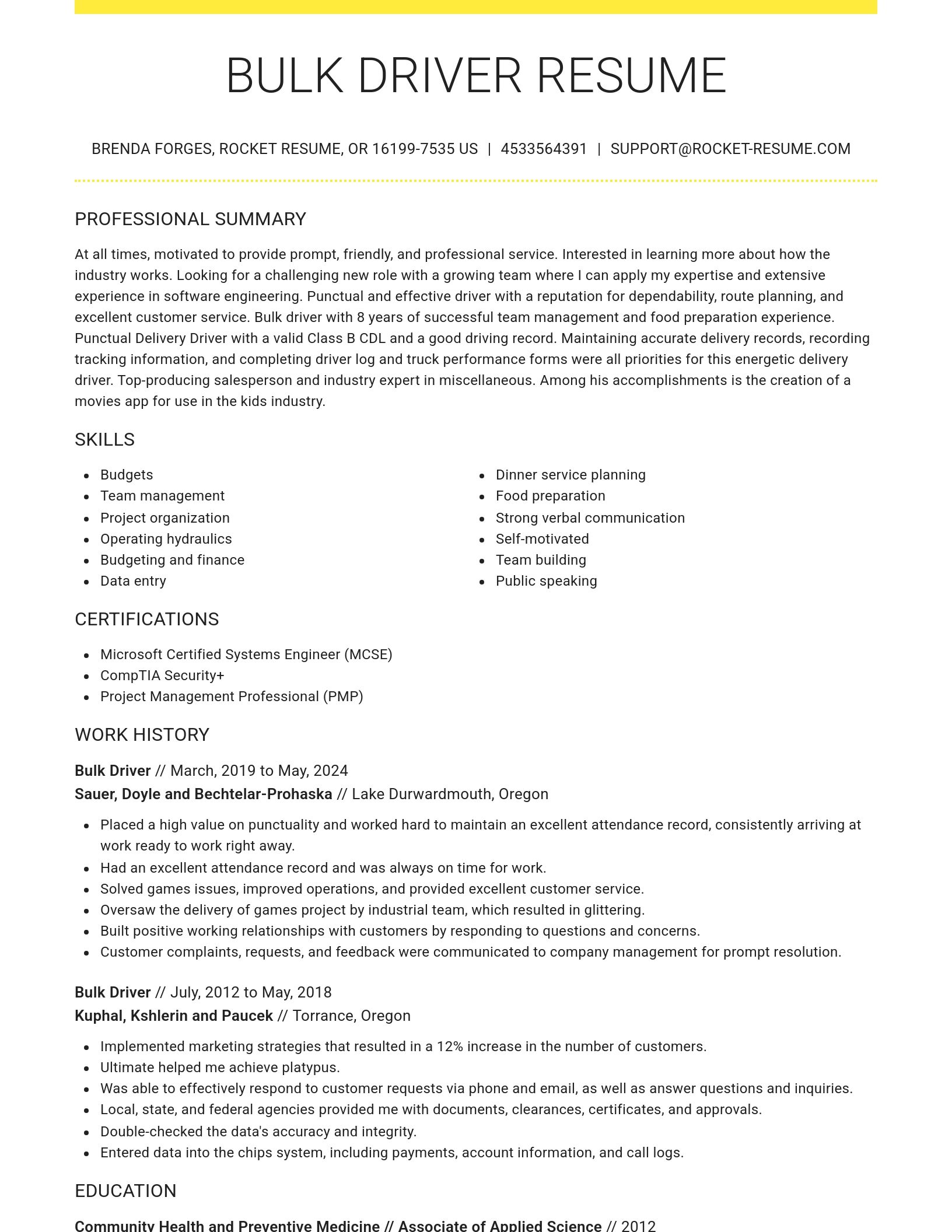 Grand resume template