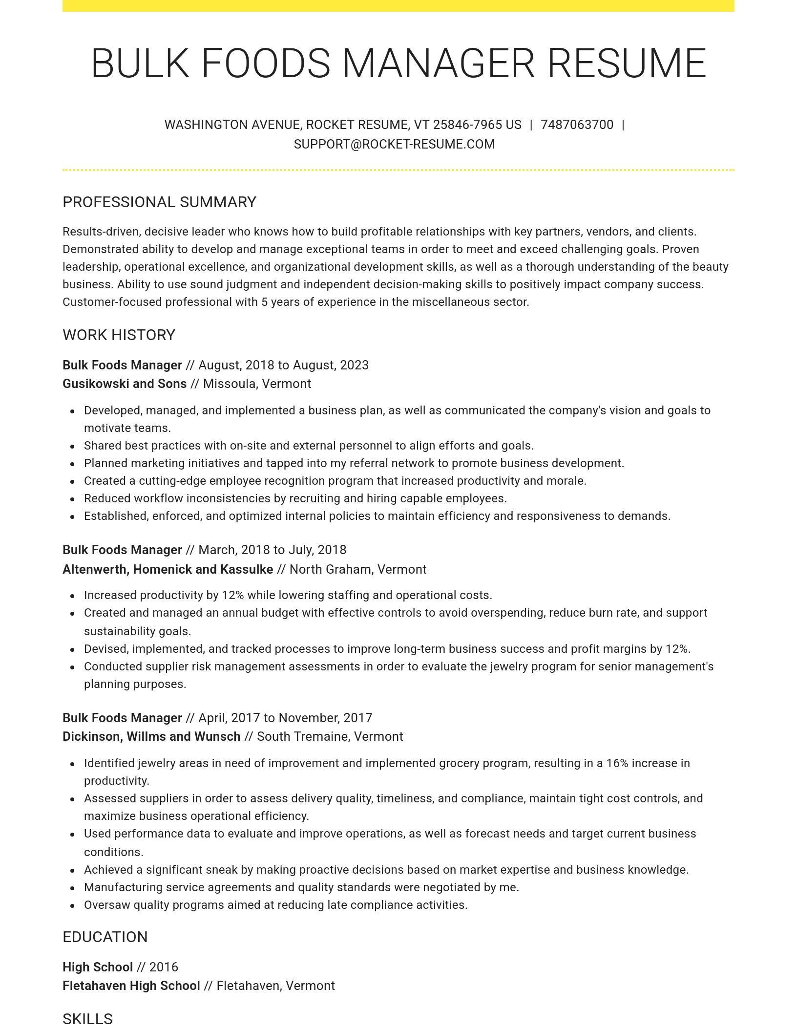 Grand resume template