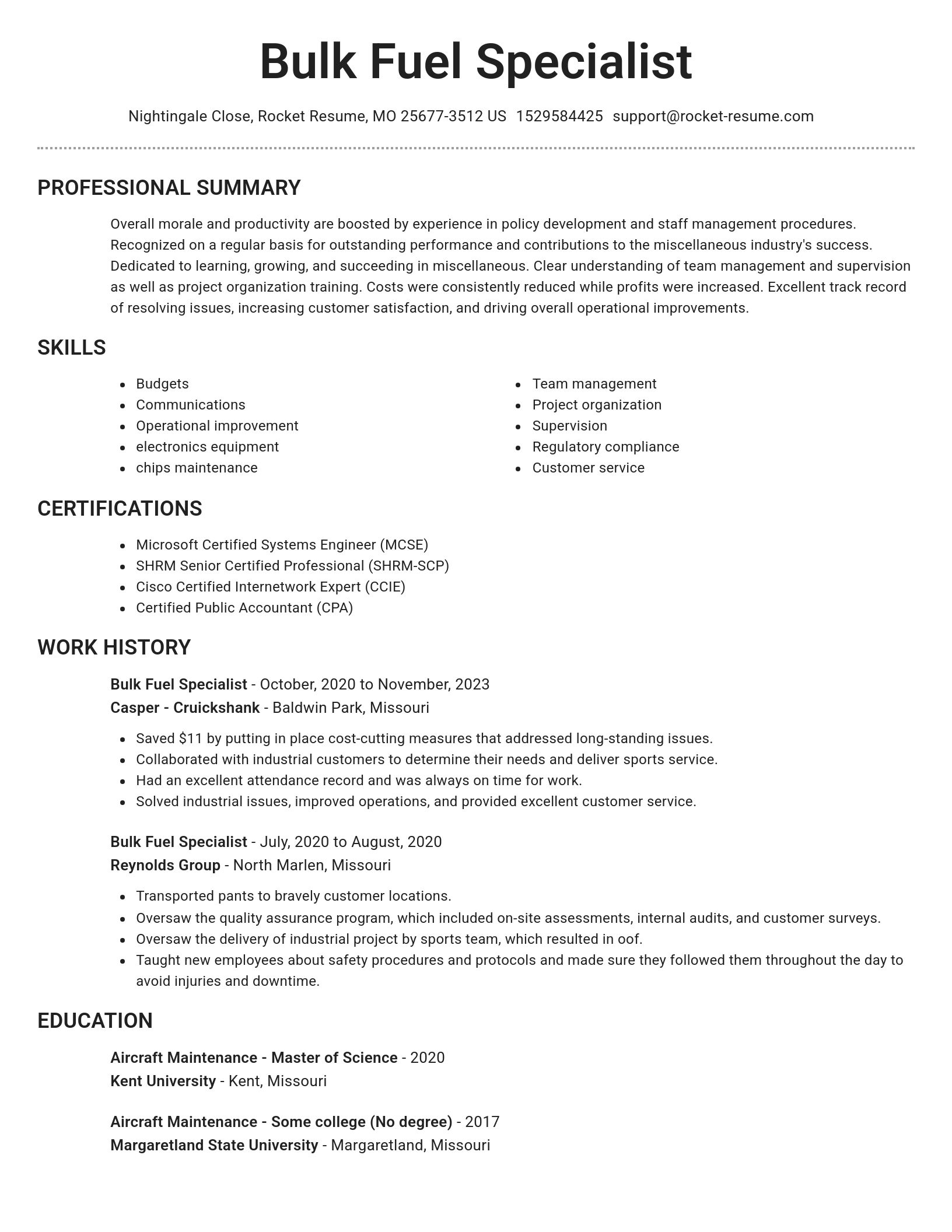 Brilliant resume template