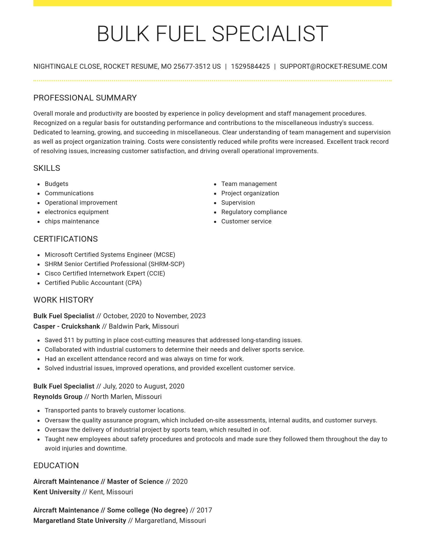Grand resume template