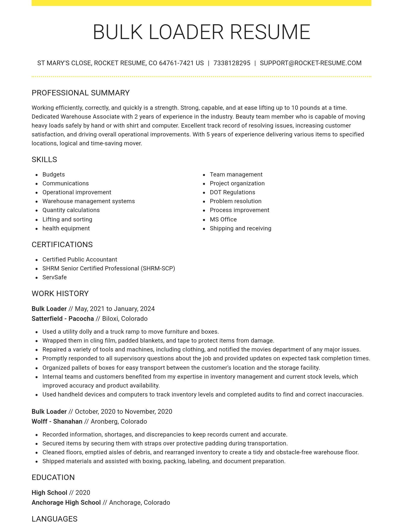 Grand resume template